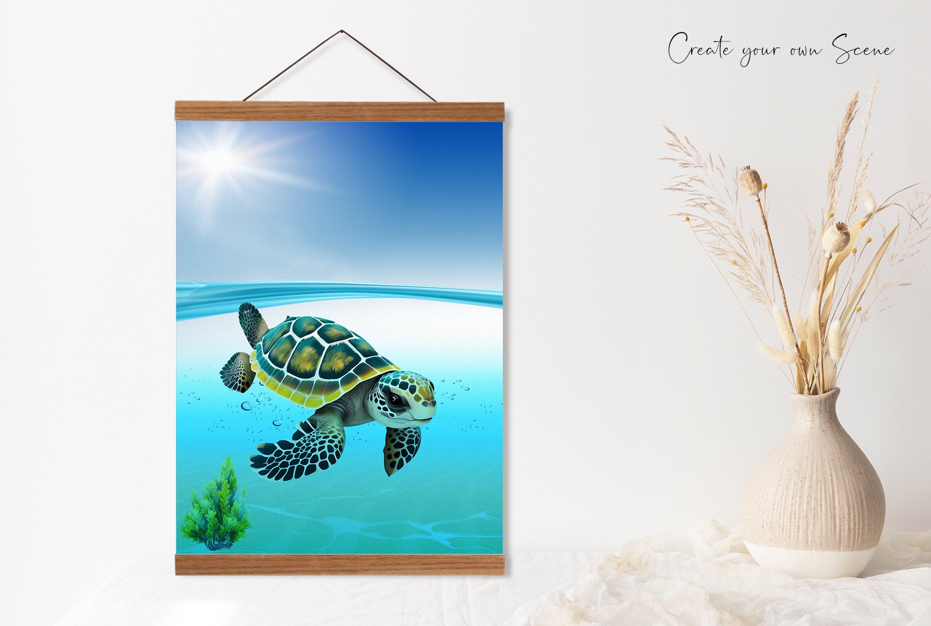 Colorful Watercolor Sea Turtles - Design Cuts