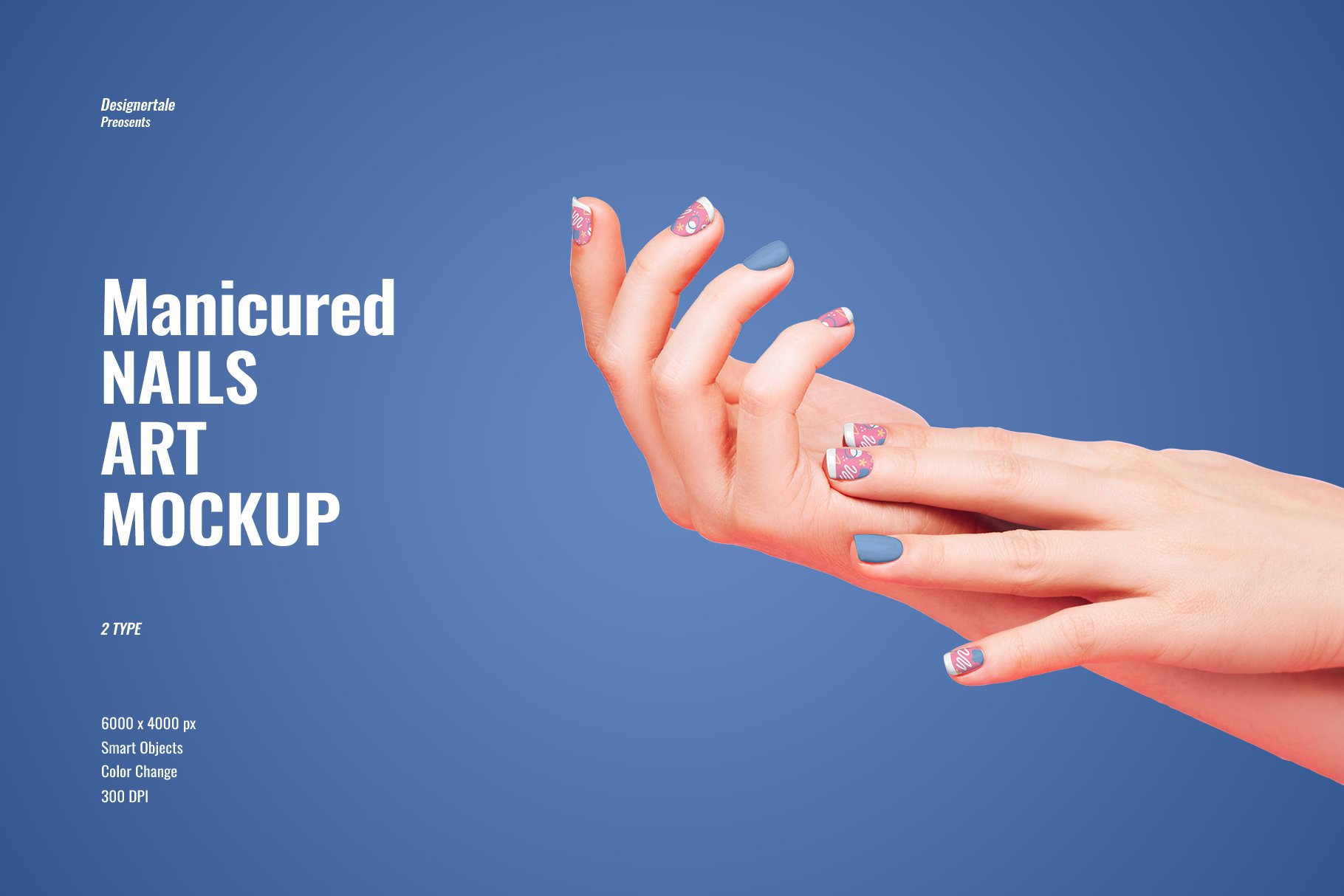 Manicured Nails Art Mockup - Design Cuts