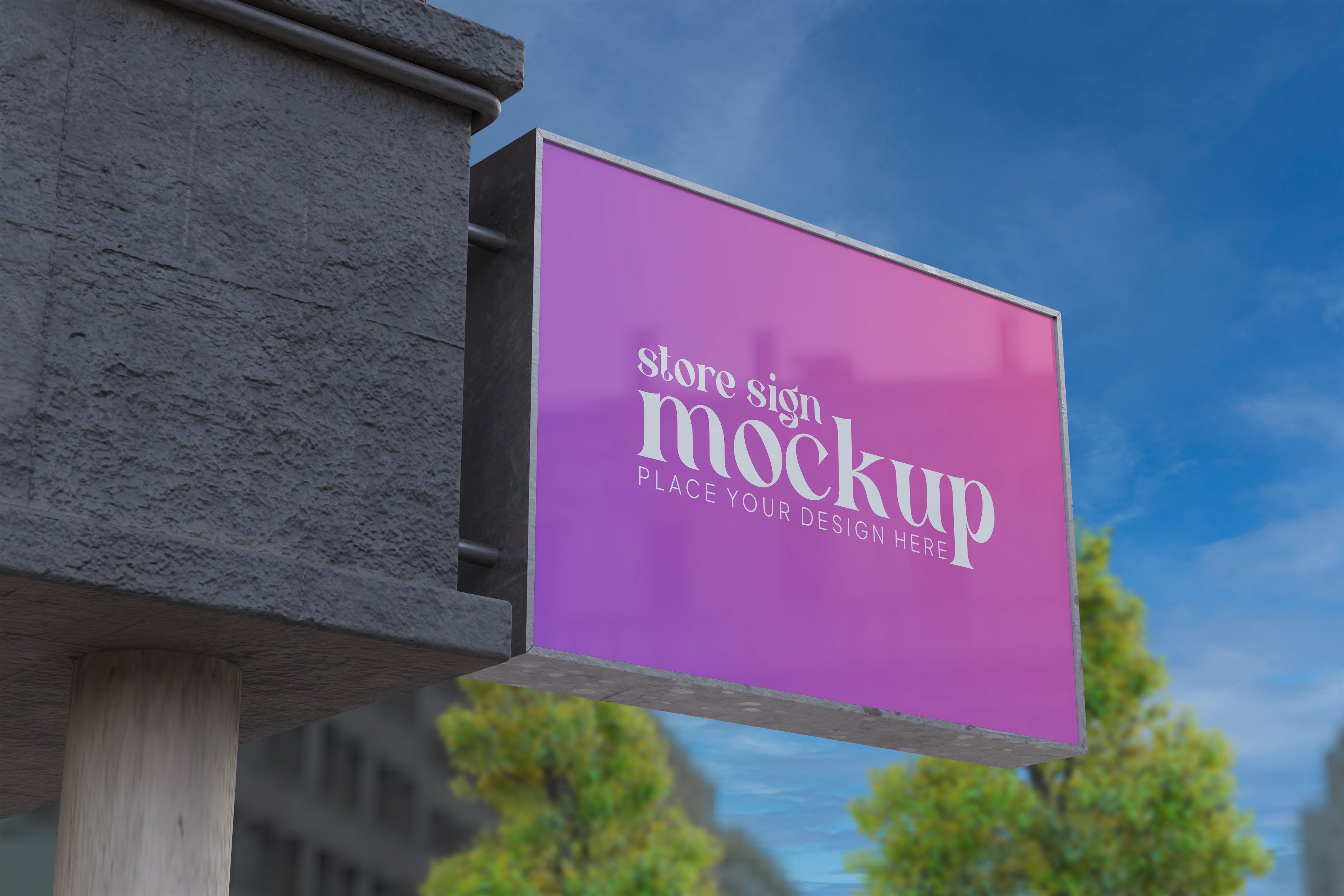 Store Sign Mockup Bundle - Design Cuts