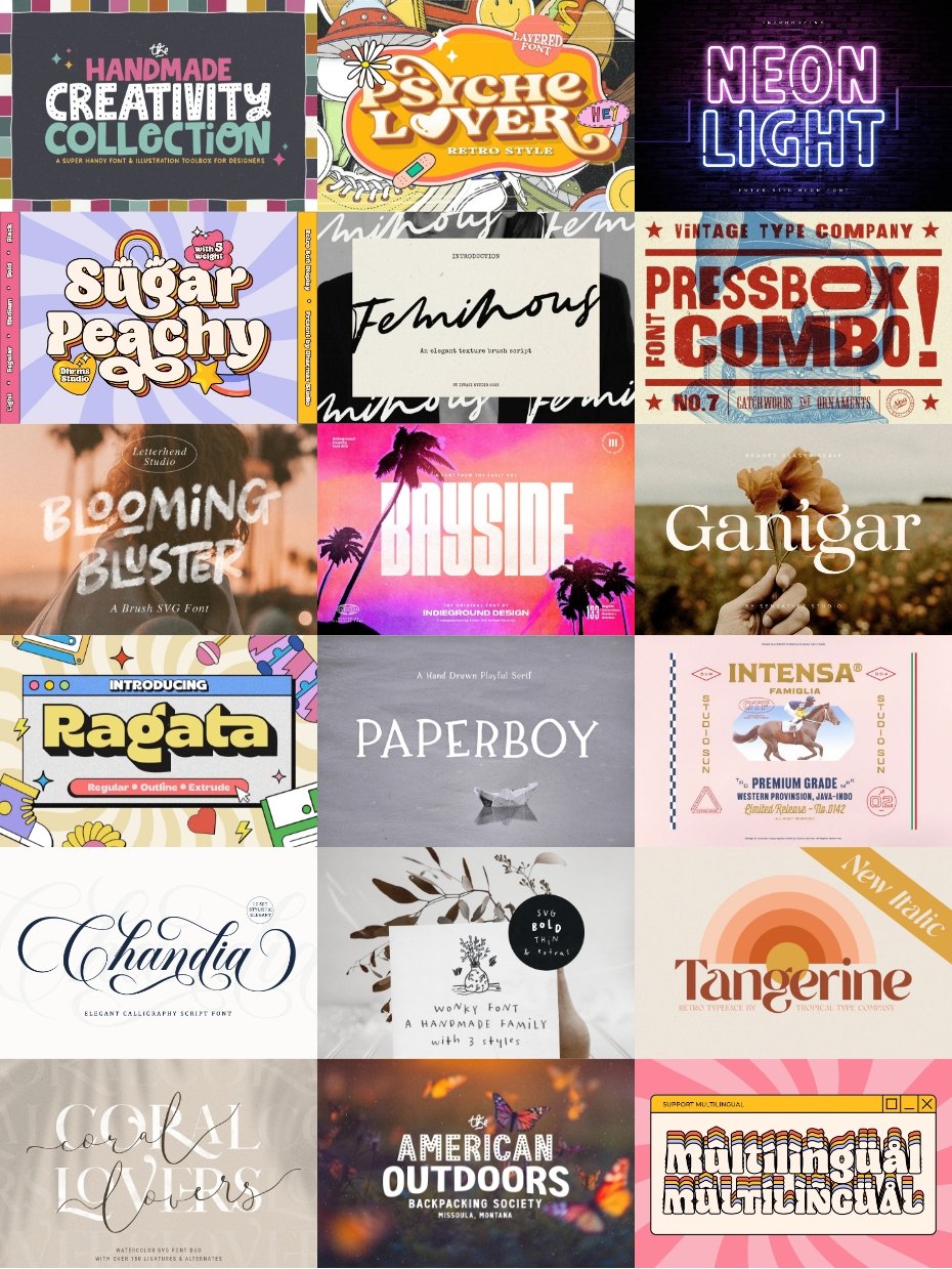 The Font Collector's Superb Summer Selection
