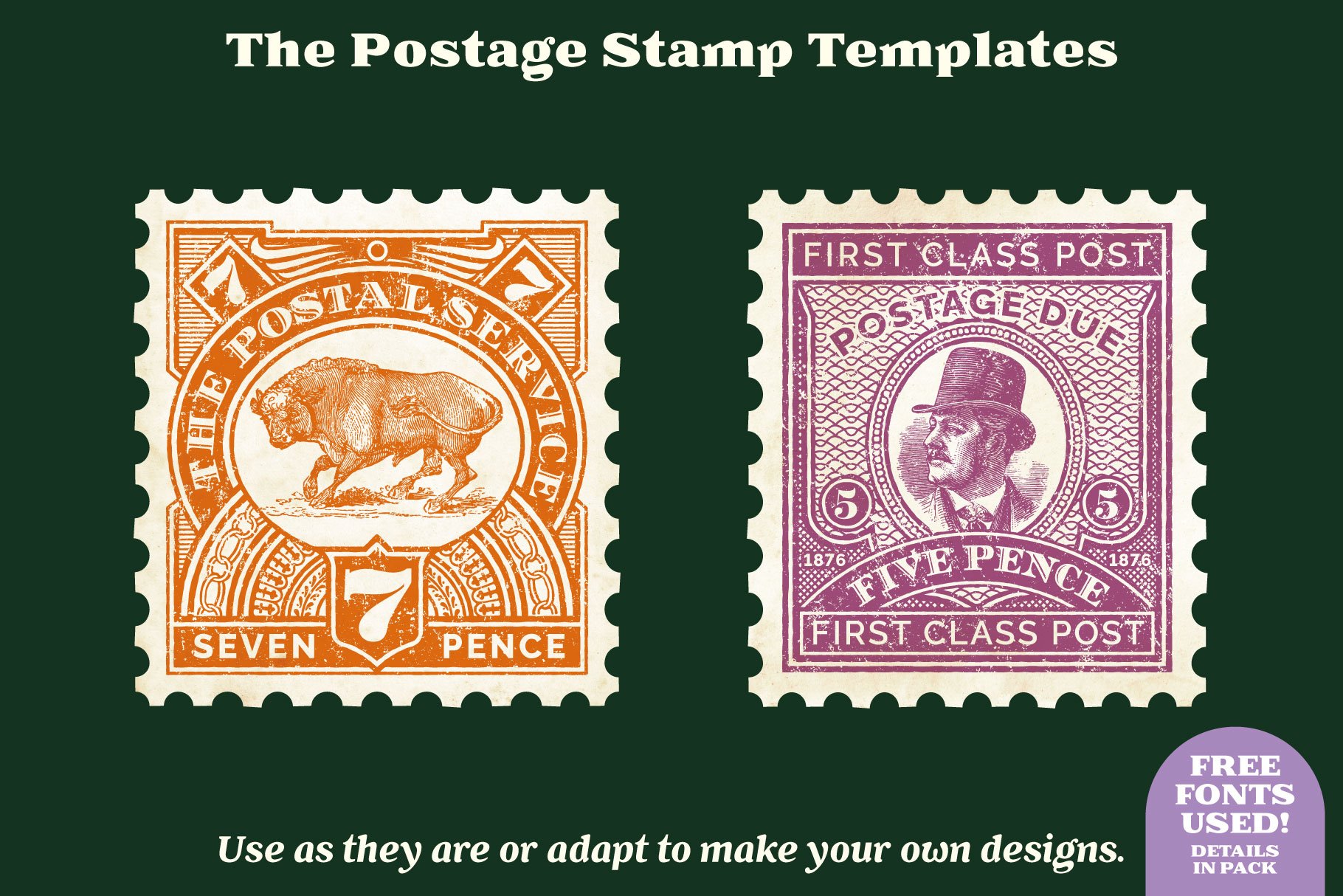 Pink Postage Collection Marketplace Postage Stamps by undefined