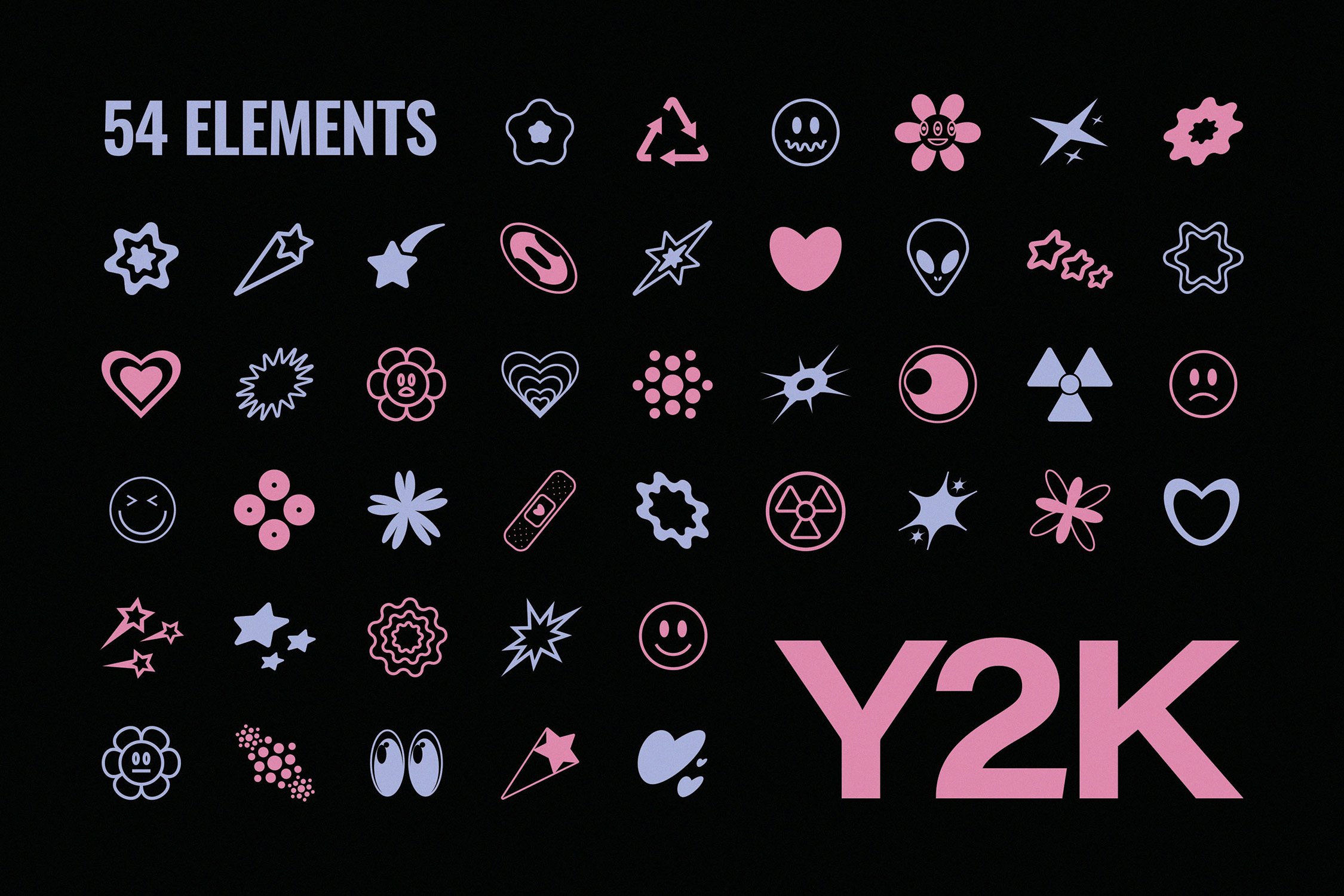 Y2K Aesthetic Retro 90s 00s Pink Girls Seamless Pattern / Fabric Design /  Surface Pattern / Digital Paper / Digital Pattern 