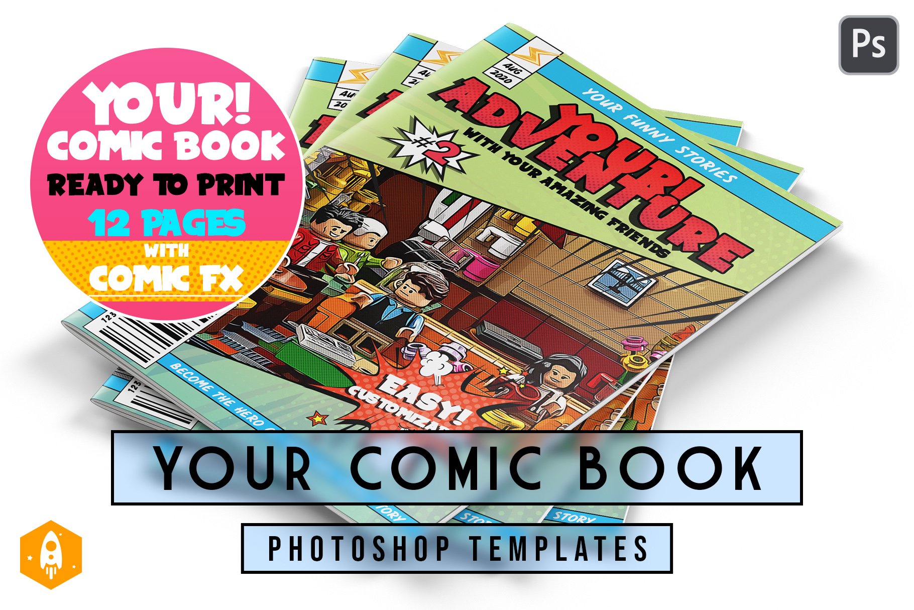 Your Comic Book Templates With Comic Book Effect - Design Cuts