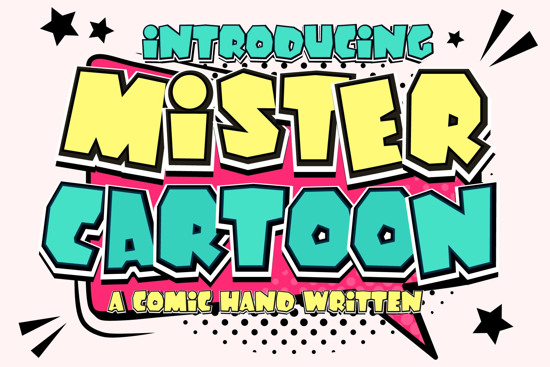 Mister Cartoon Font Design Cuts