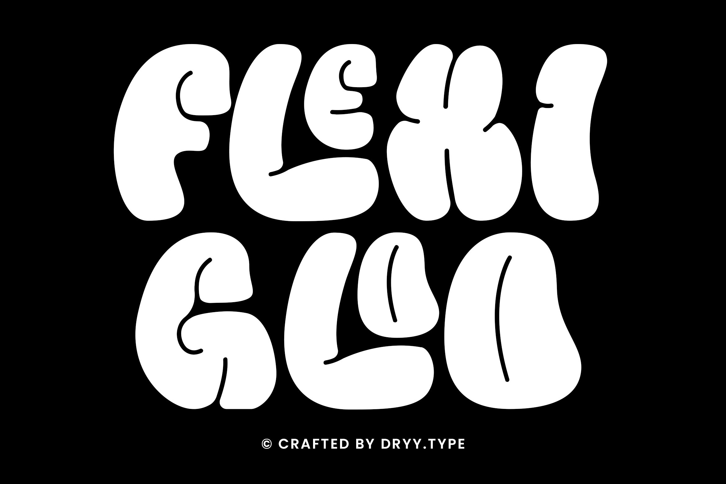 Flexui Gloo - Bubble Display Font - Design Cuts