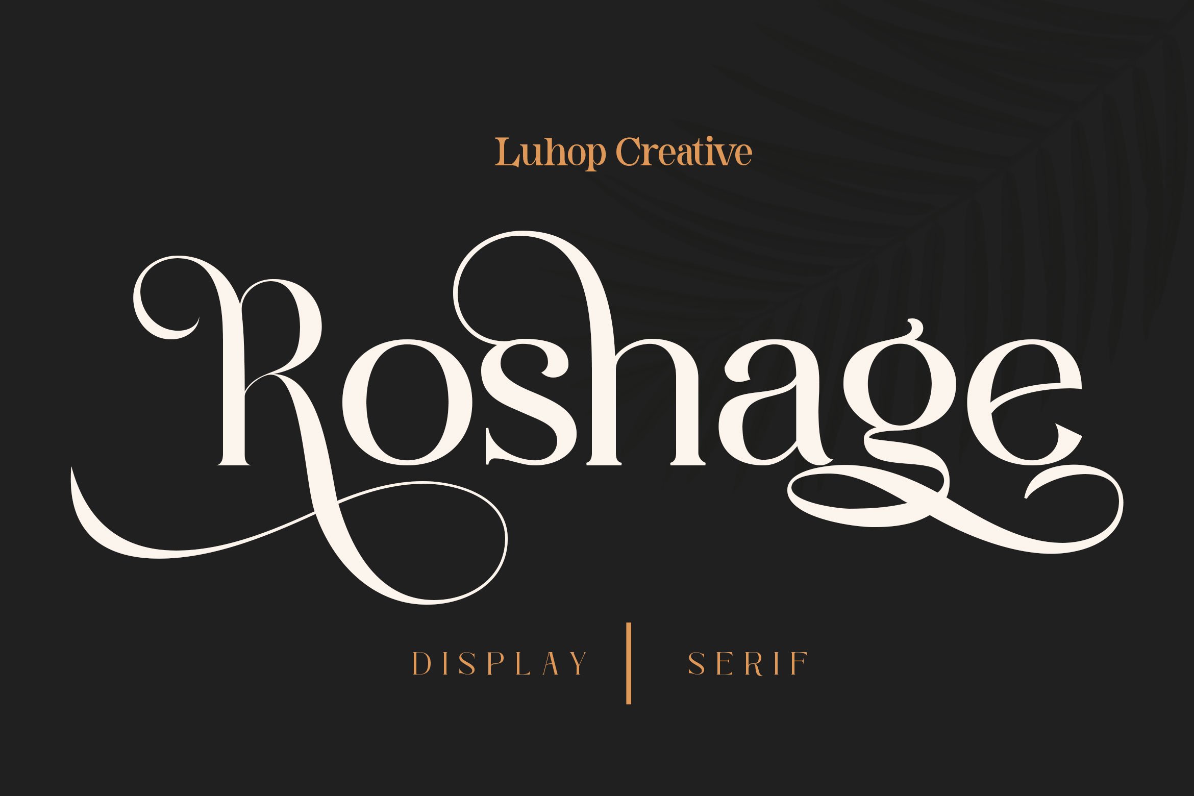 Roshage Serif Display - Design Cuts