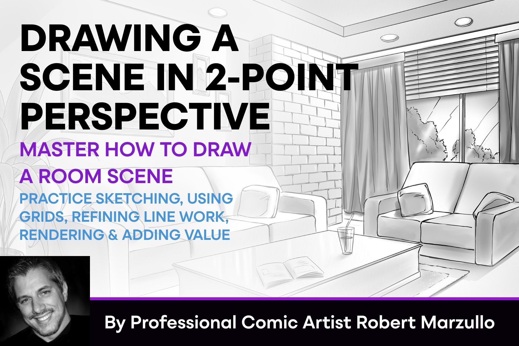 Drawing A Scene In 2-Point Perspective