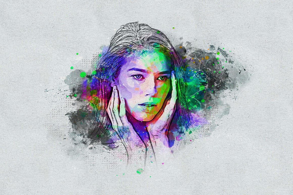 Portrait Of Person Watercolor Effect - Design Cuts