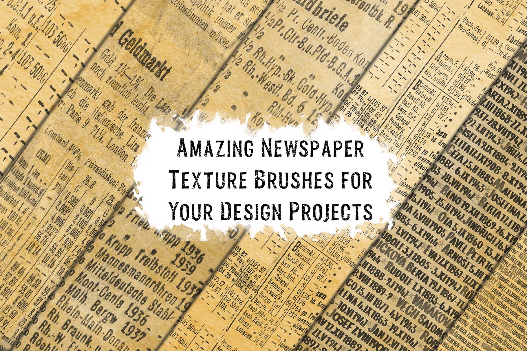 82 Vintage Paper Texture Scrapbooking Brushes - Design Cuts