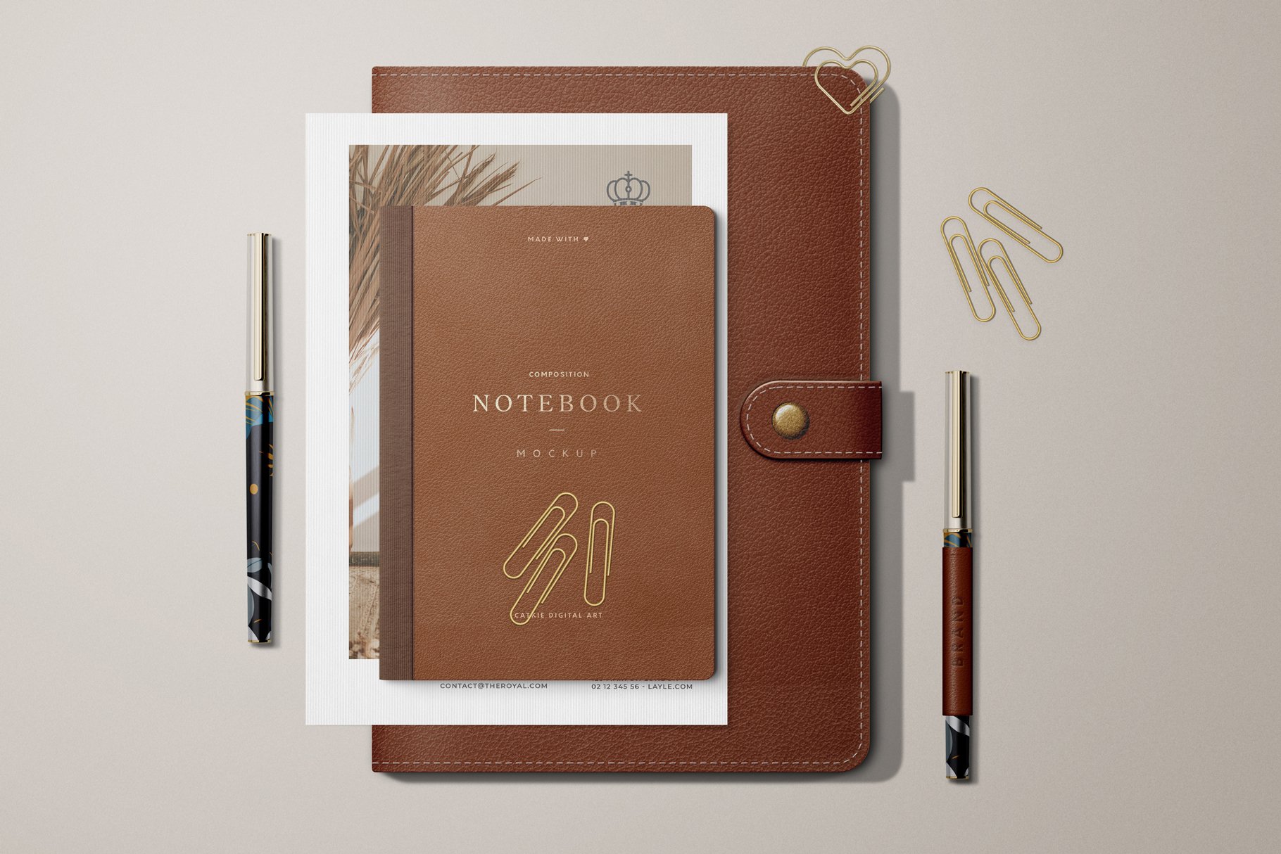 Leather Stationery Mockup Kit VOL 6 - Design Cuts