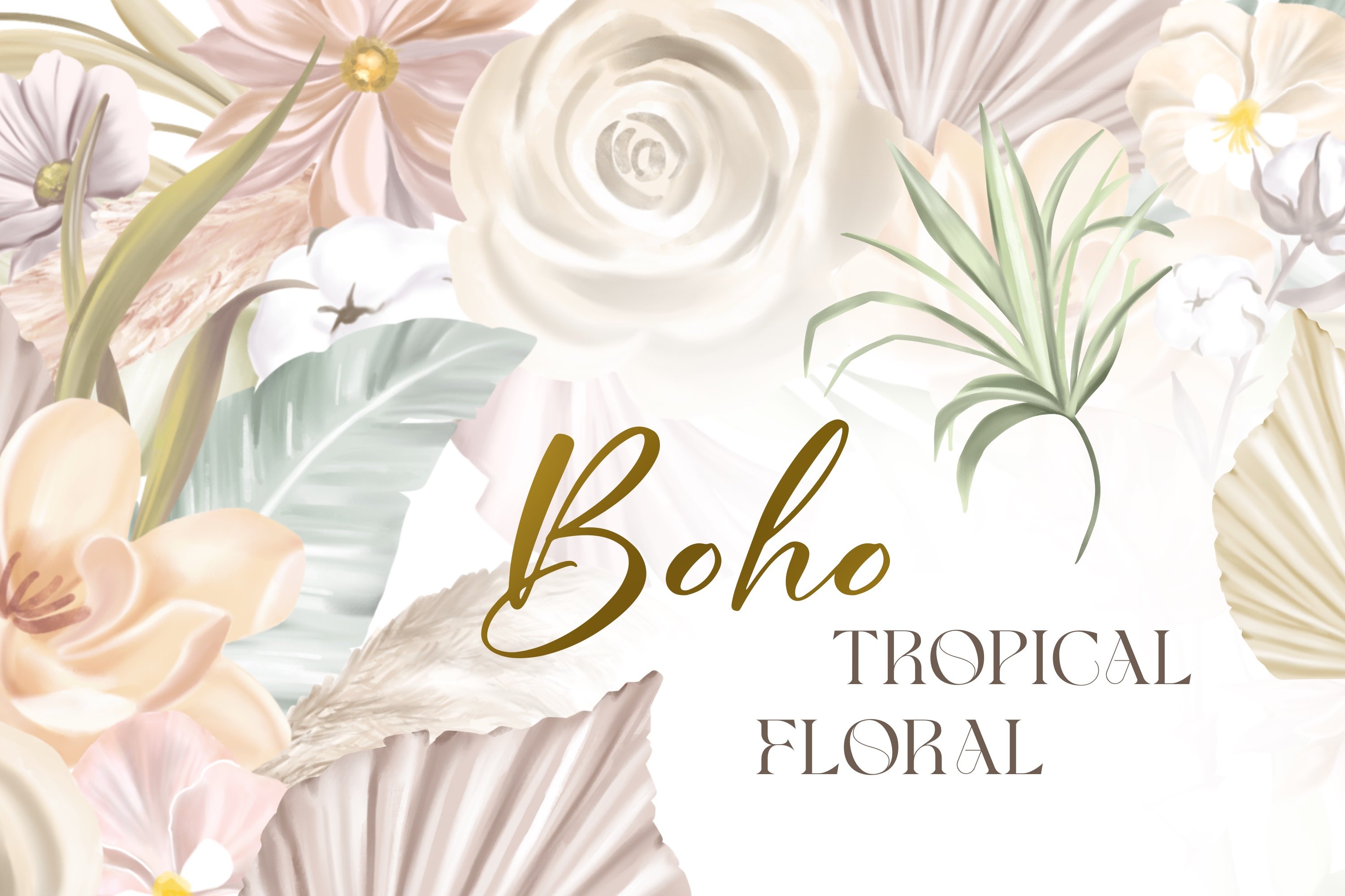 Boho Tropical Floral Design Cuts