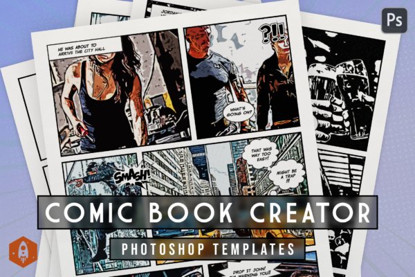 Your Comic Book Templates With Comic Book Effect - Design Cuts
