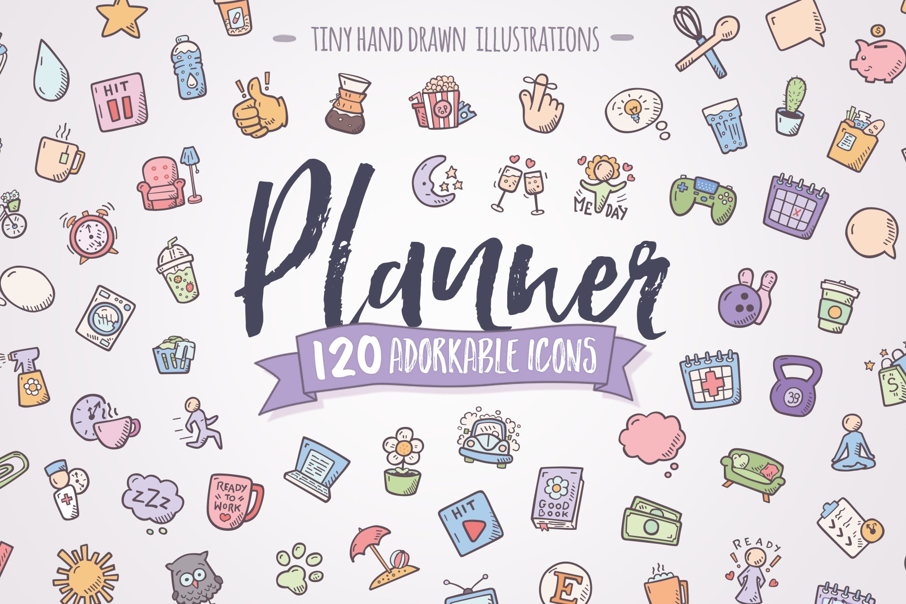 Hand-drawn Planner Icons