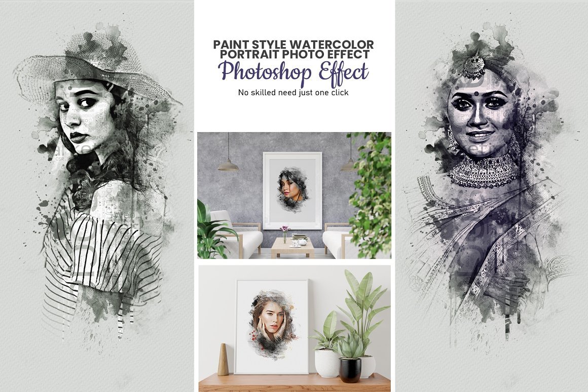 Watercolor Paint Style Photo Effect - Design Cuts