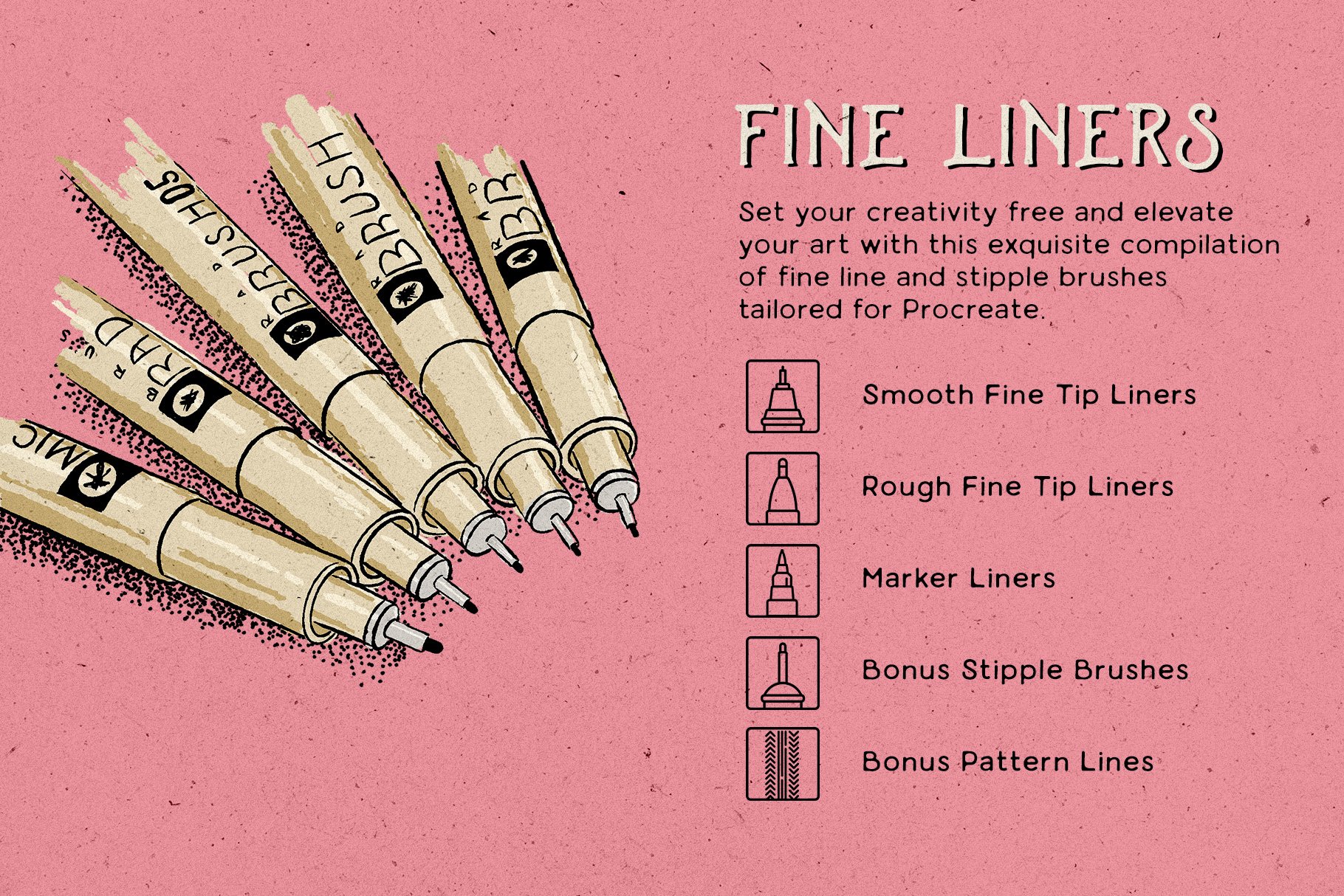 Procreate Fine Liners - Design Cuts