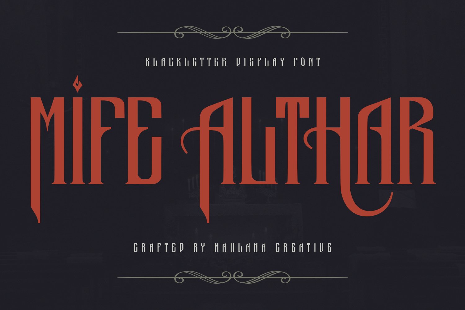 Mife Althar Blackletter Display Font - Design Cuts