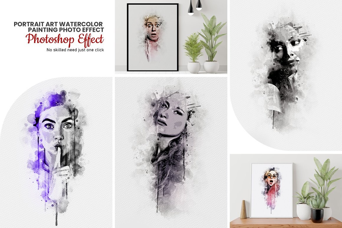 Portrait Art Photo Effect Painting - Design Cuts