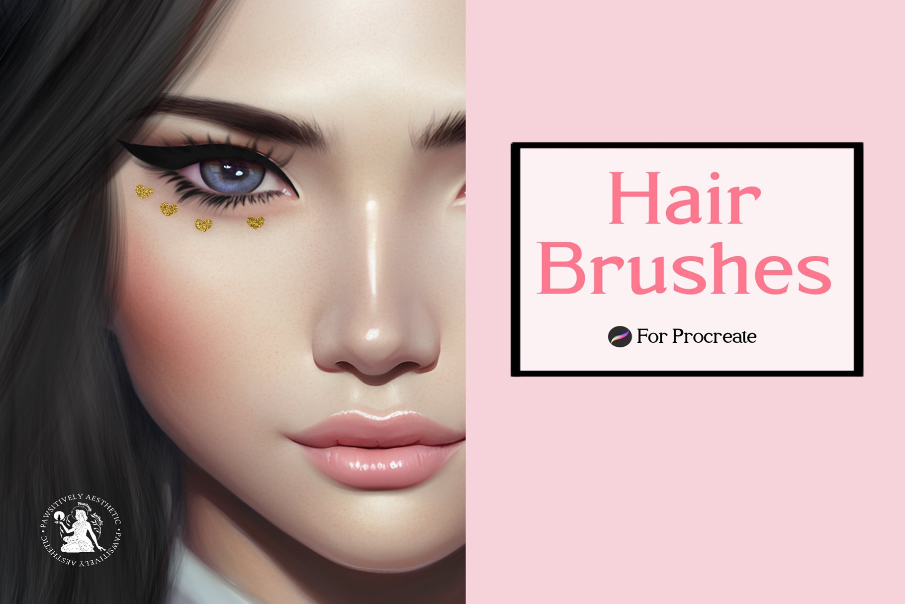 15 Procreate Hair Brushes - Design Cuts