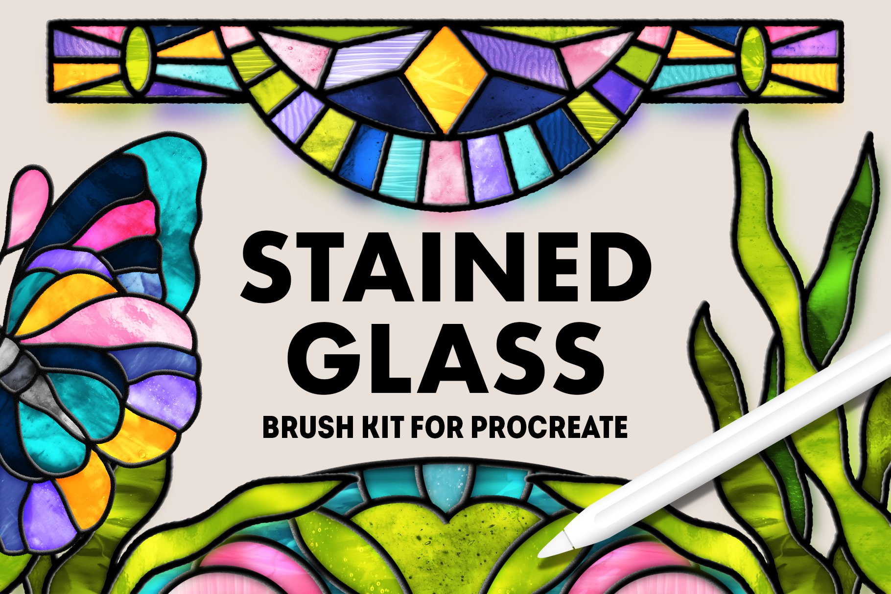 Stained Glass Brushes For Procreate - Design Cuts