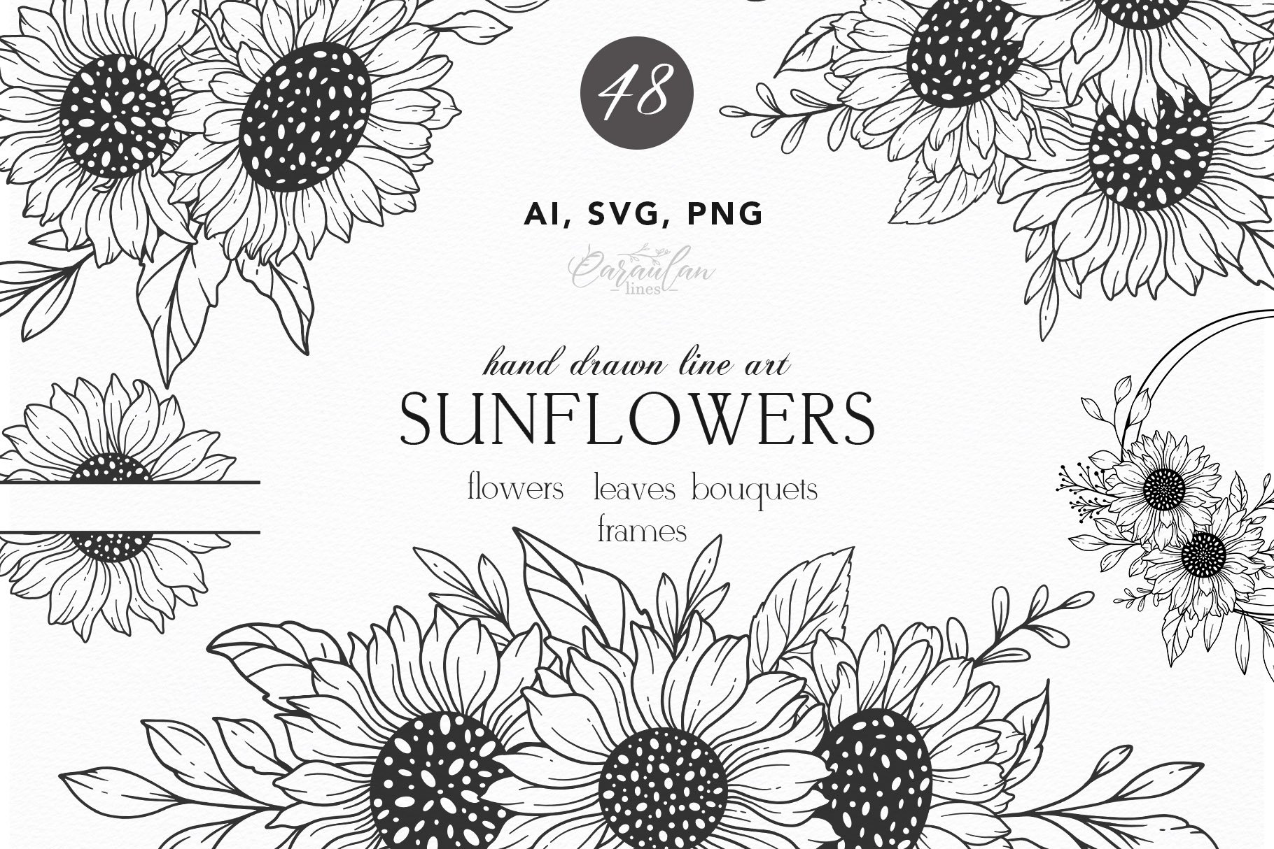 Sunflowers SVG Collection - Design Cuts