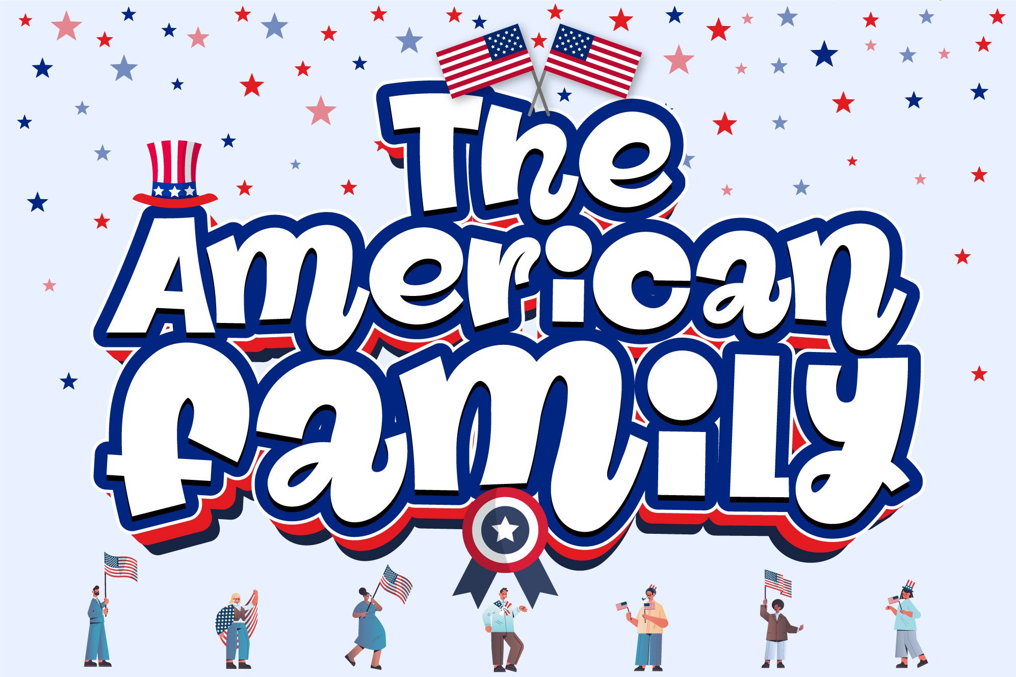 the-american-family-font-design-cuts