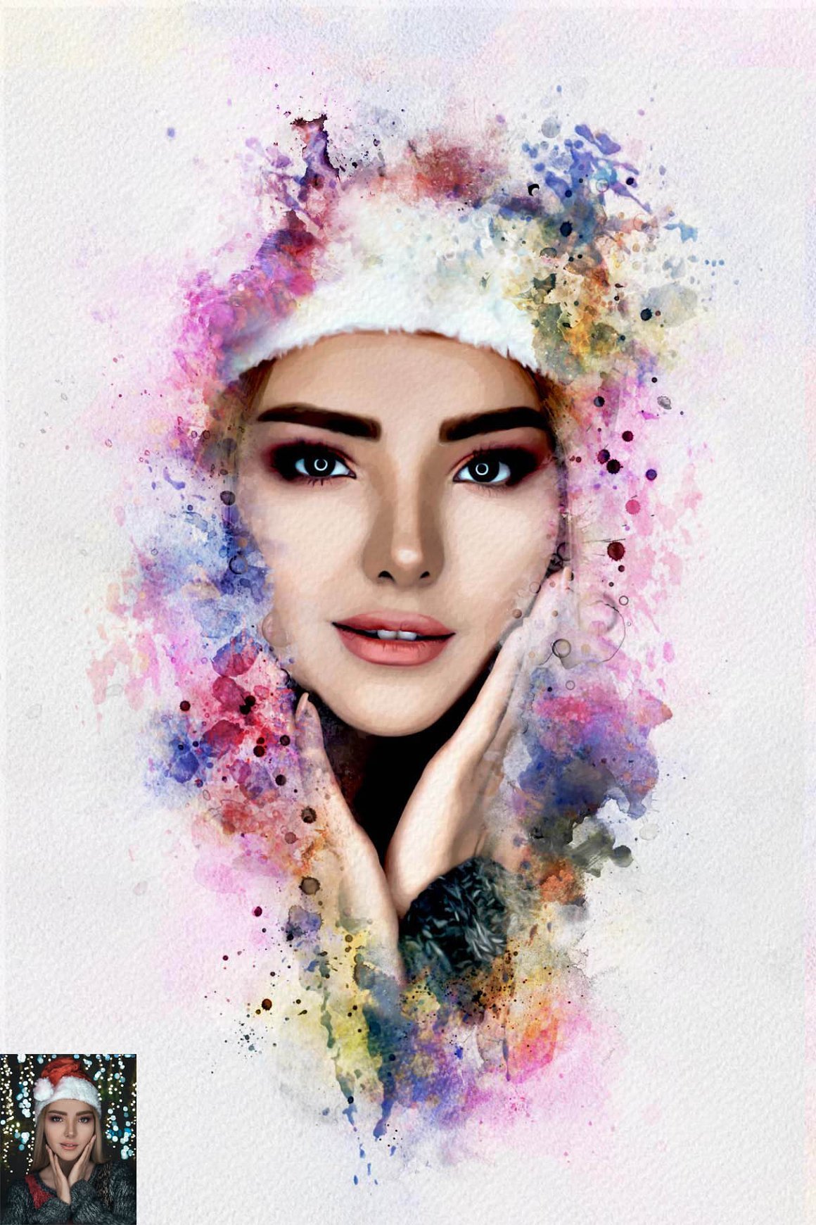 Colorful Watercolor Painting Effect 2 - Design Cuts