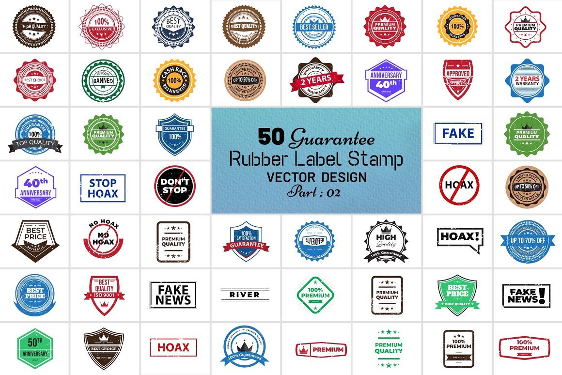 Rubber Stamps Designs Collection, Vectors