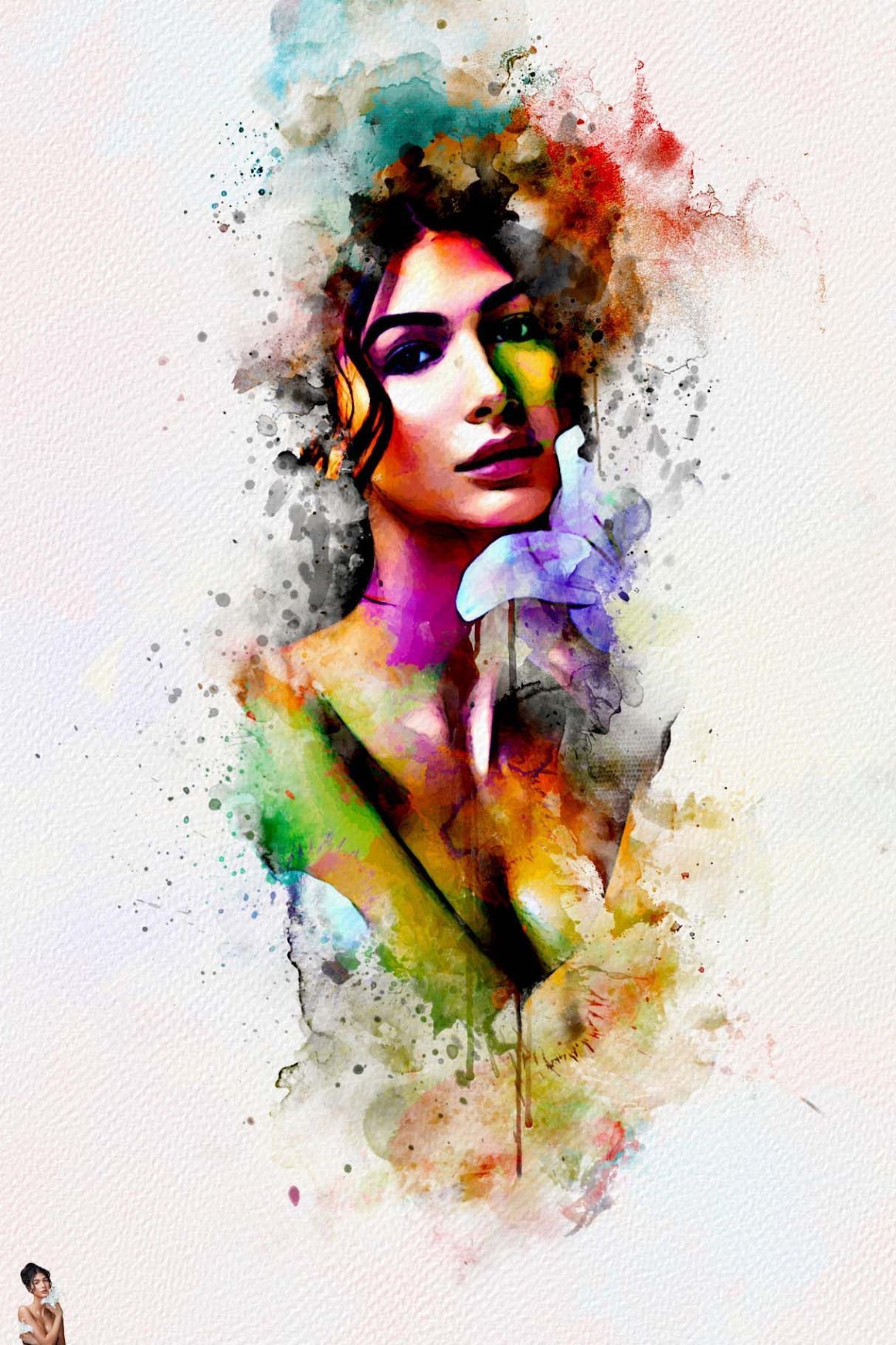 Realistic Painting Watercolor Effect - Design Cuts