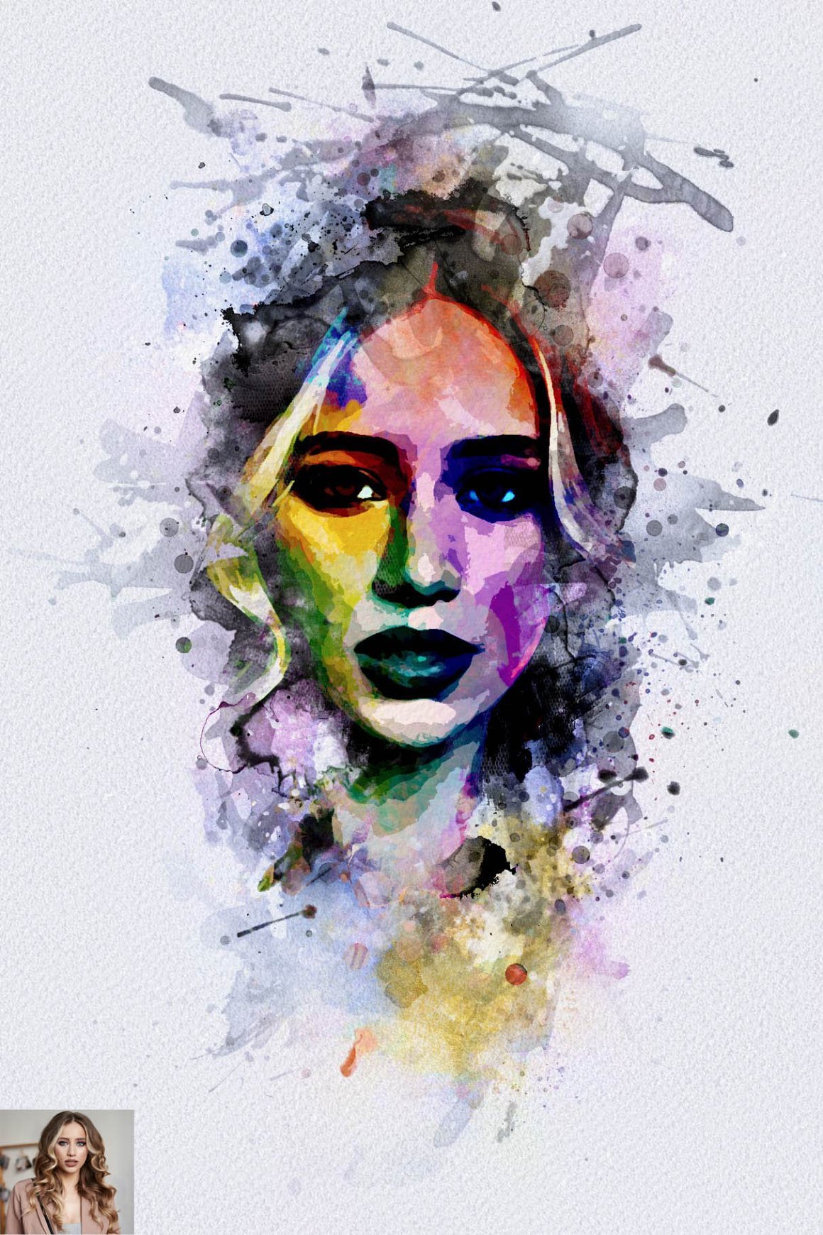 Watercolor Editable Painting Effect - Design Cuts