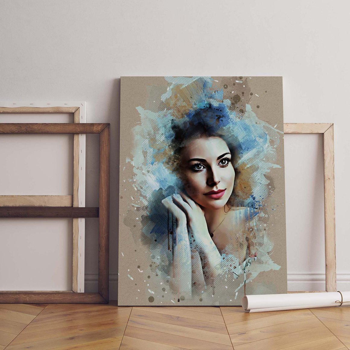 Abstract Watercolor Portrait Effect - Design Cuts