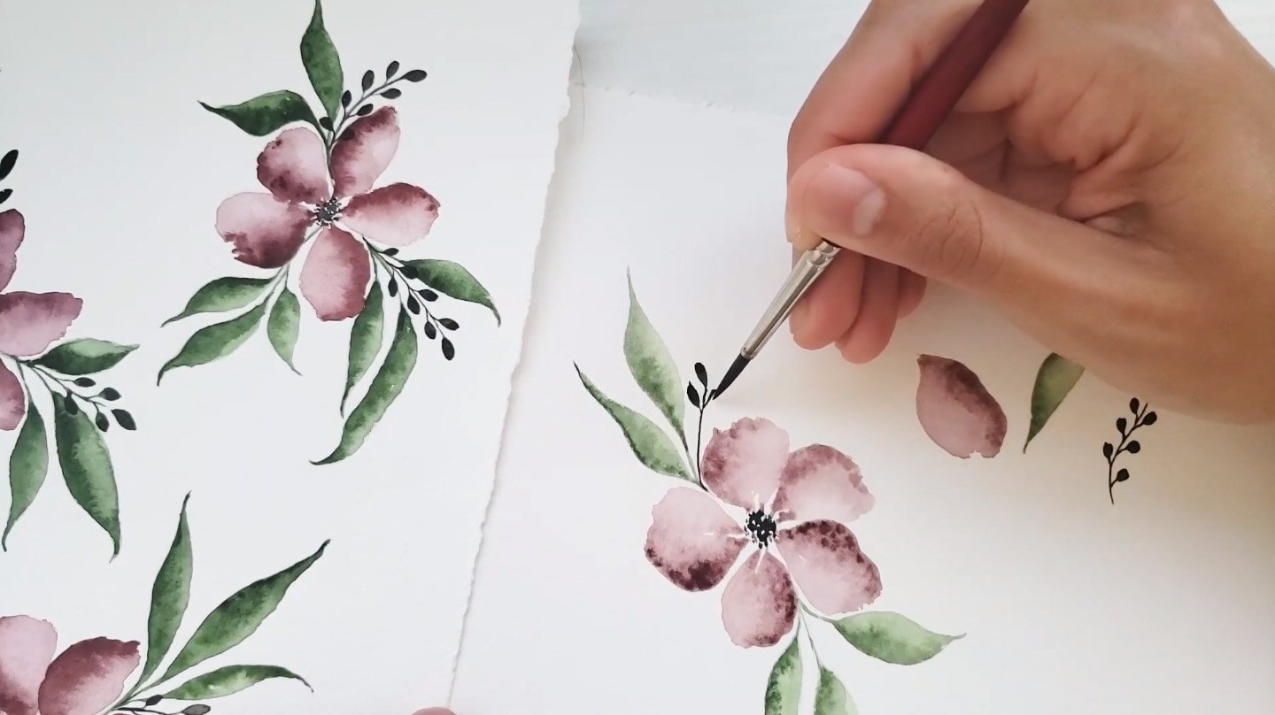 Beginner Watercolor Florals: 5 Easy Flowers Anyone Can Paint! - Design Cuts