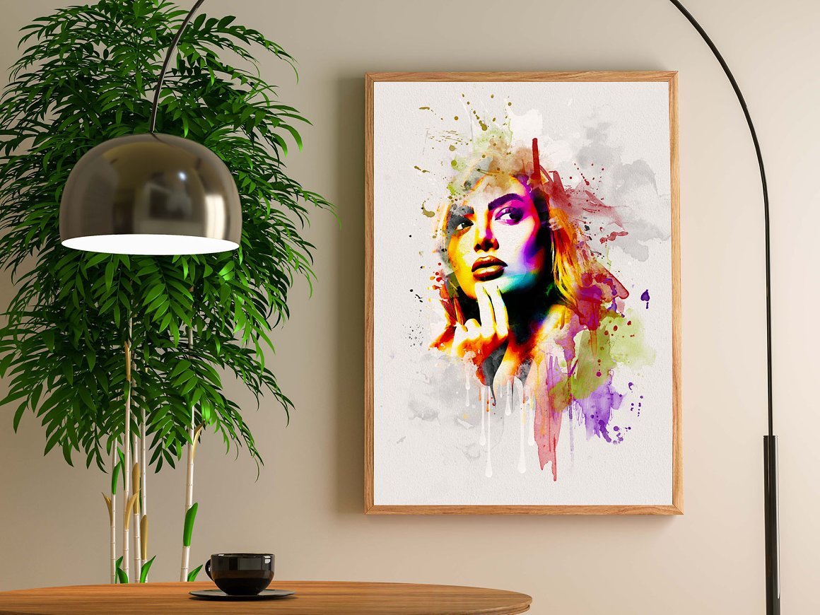 Portrait Watercolor Art Painting - Design Cuts