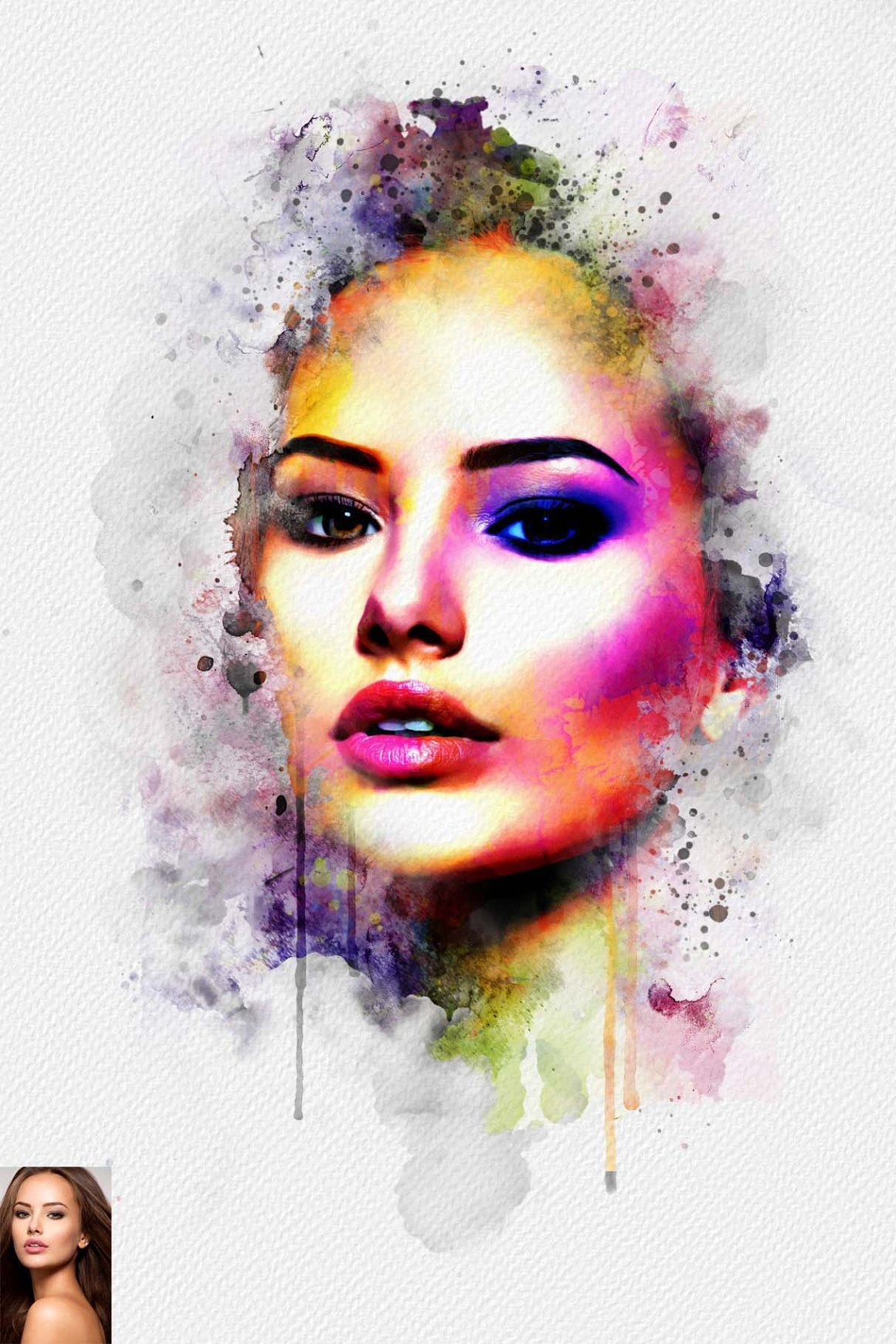 Abstract Portrait Painting Effect - Design Cuts