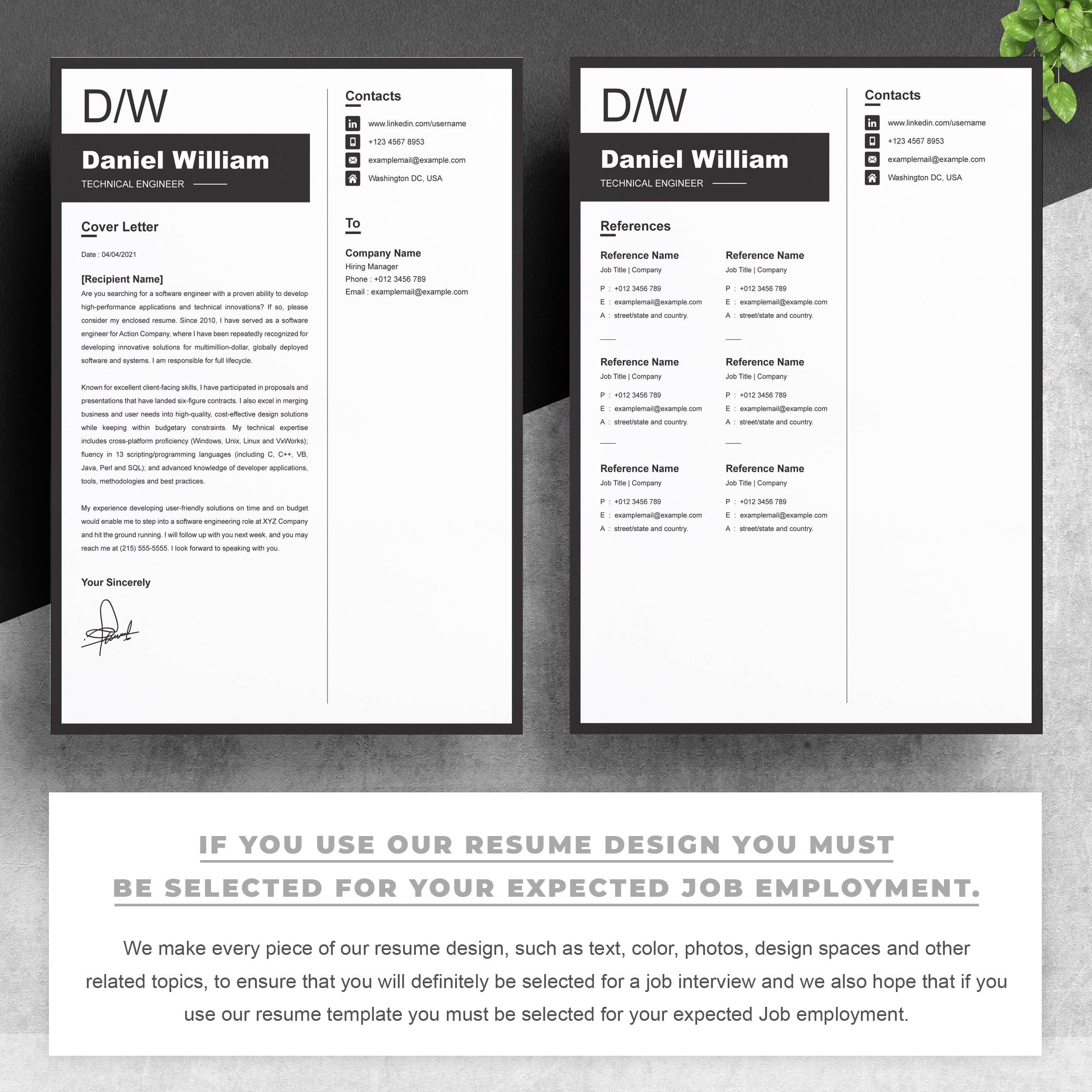 Engineer Resume Template - Design Cuts