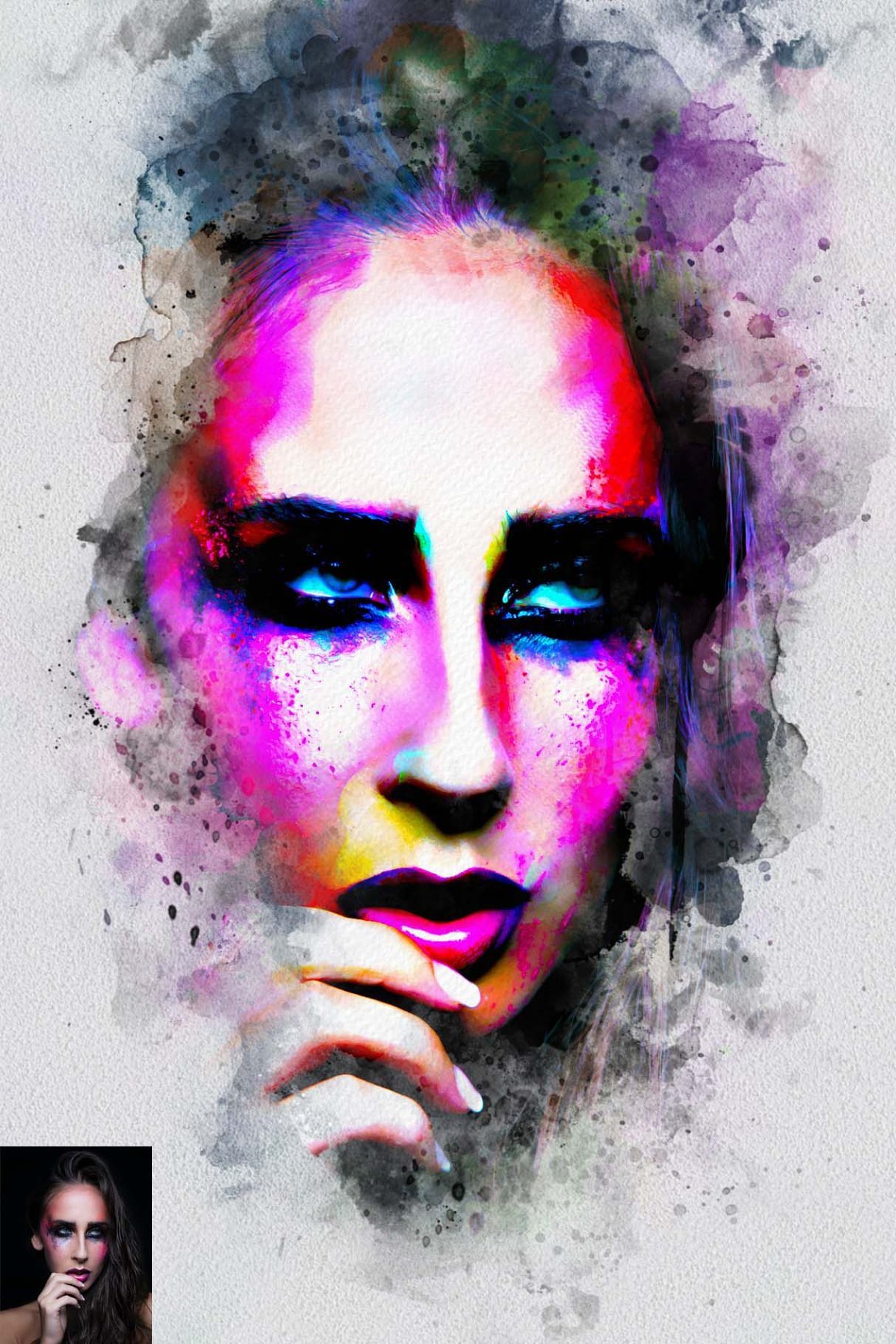 Colorful Portrait Digital Painting - Design Cuts