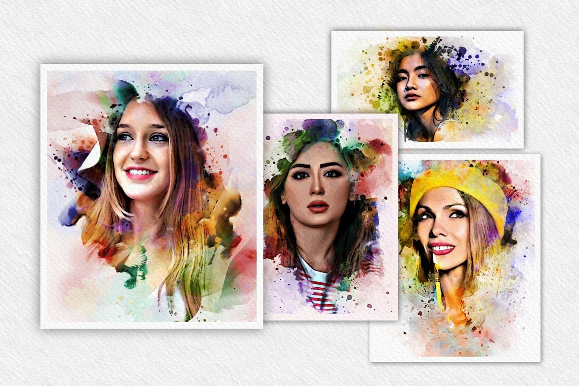 Mockup Watercolor Painting Effect - Design Cuts