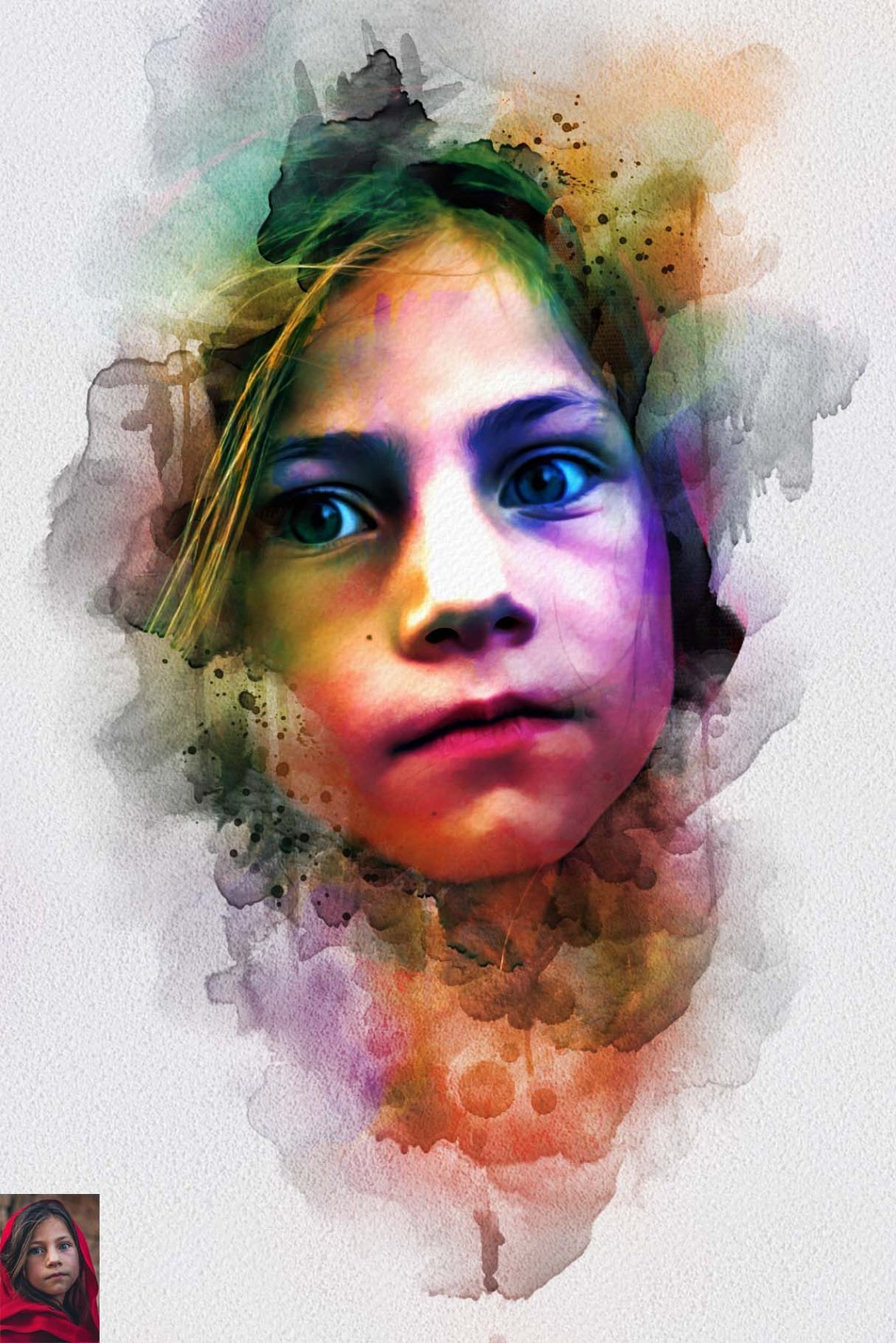 Abstract Portrait Painting Effect - Design Cuts