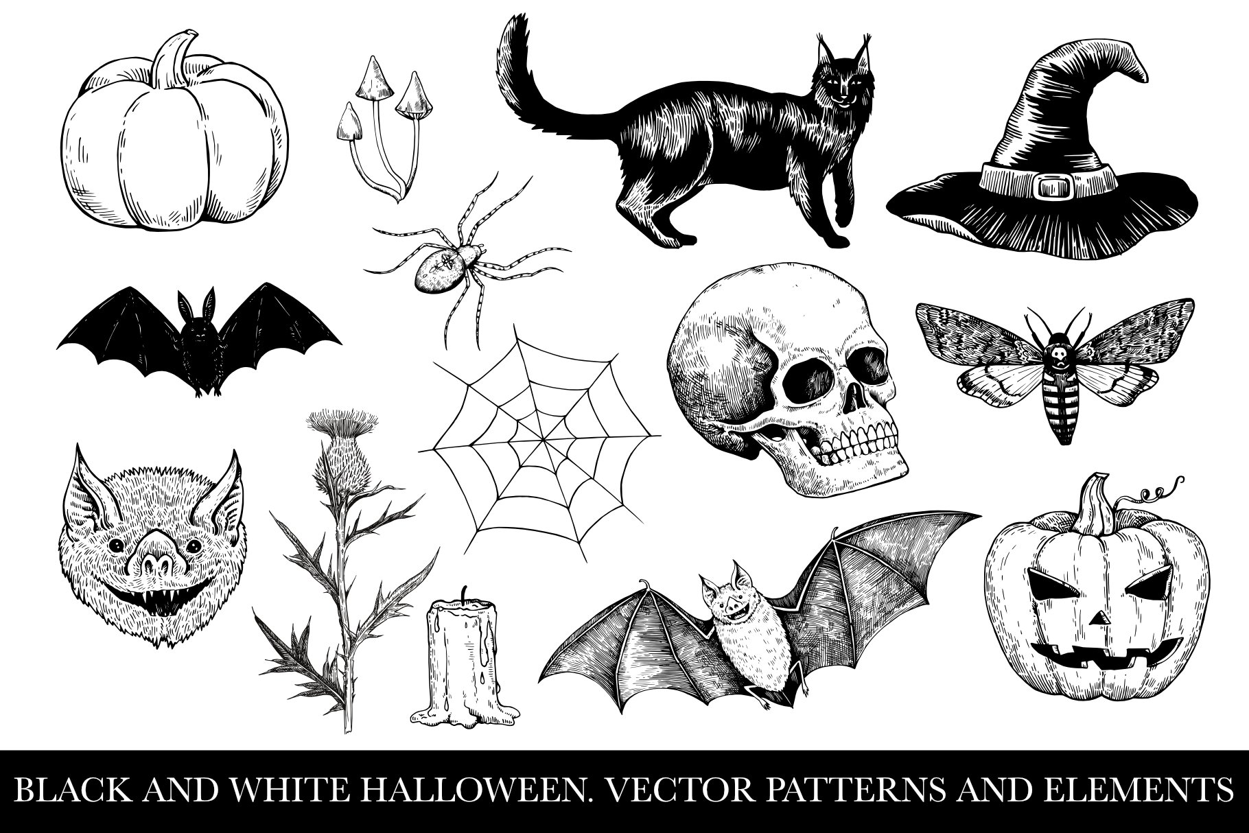 Black And White Halloween - Design Cuts