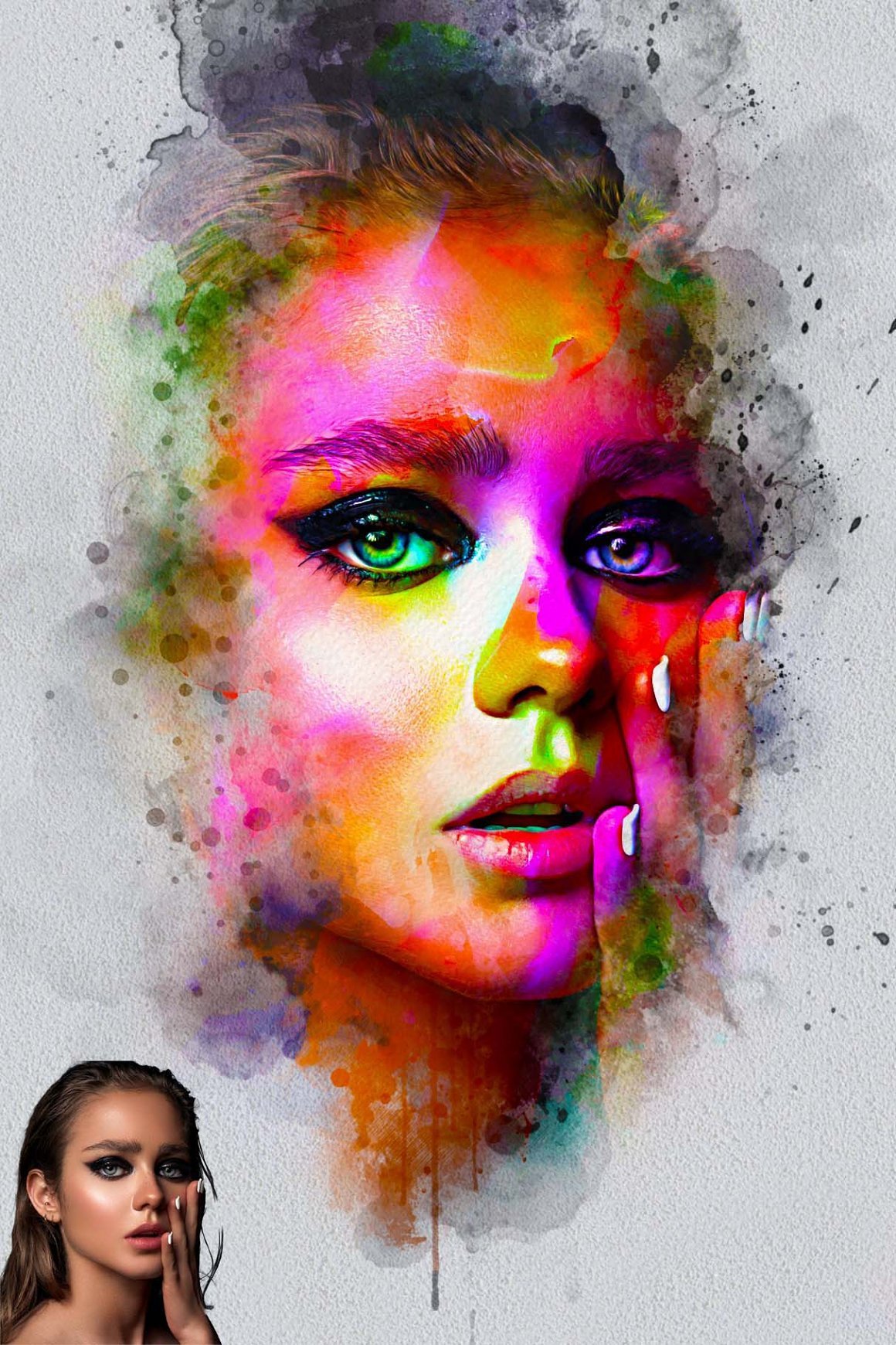 Colorful Portrait Digital Painting - Design Cuts