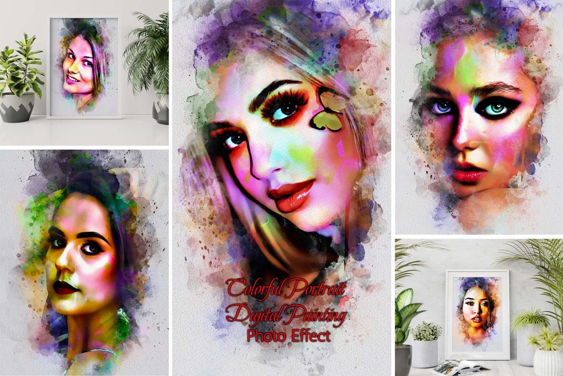 Colorful Portrait Digital Painting - Design Cuts