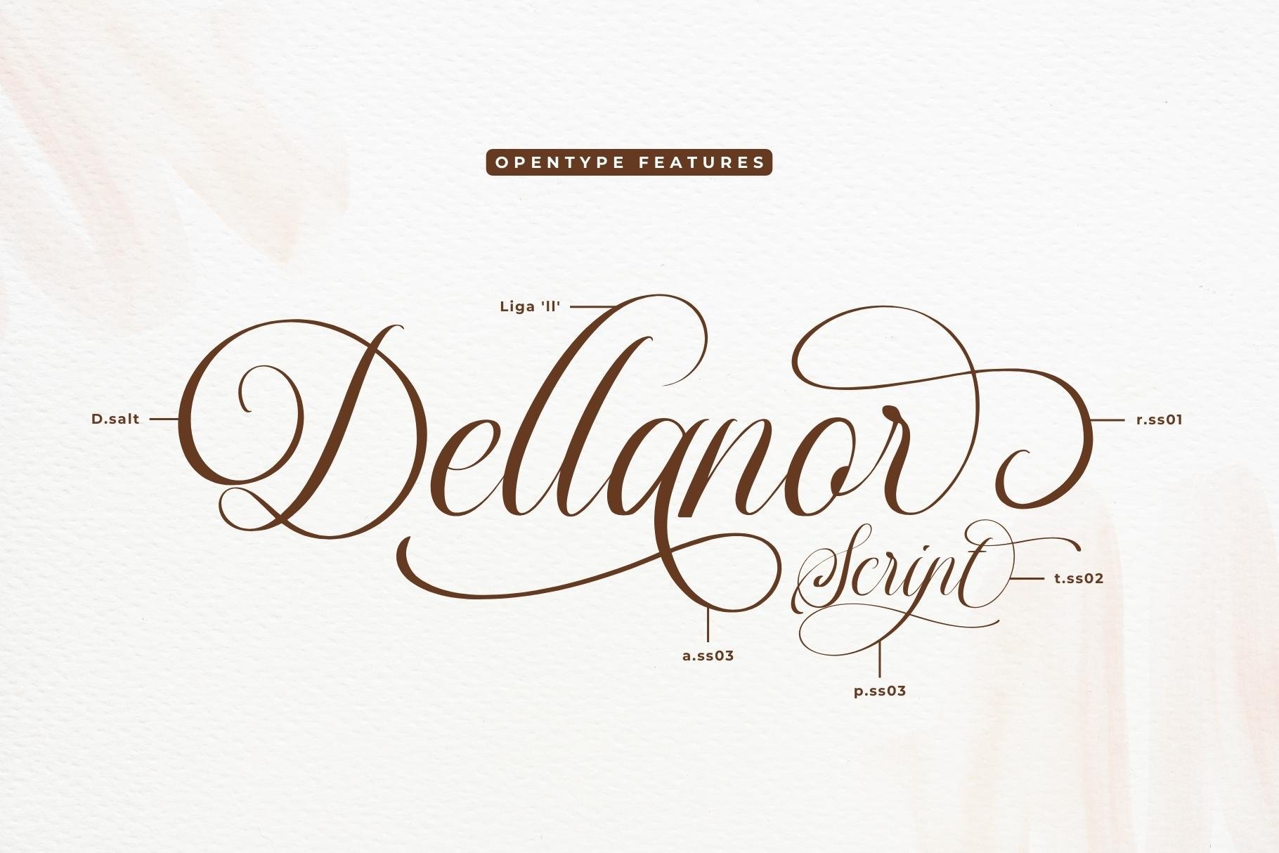 Dellanor Script - A Wedding Font - Design Cuts