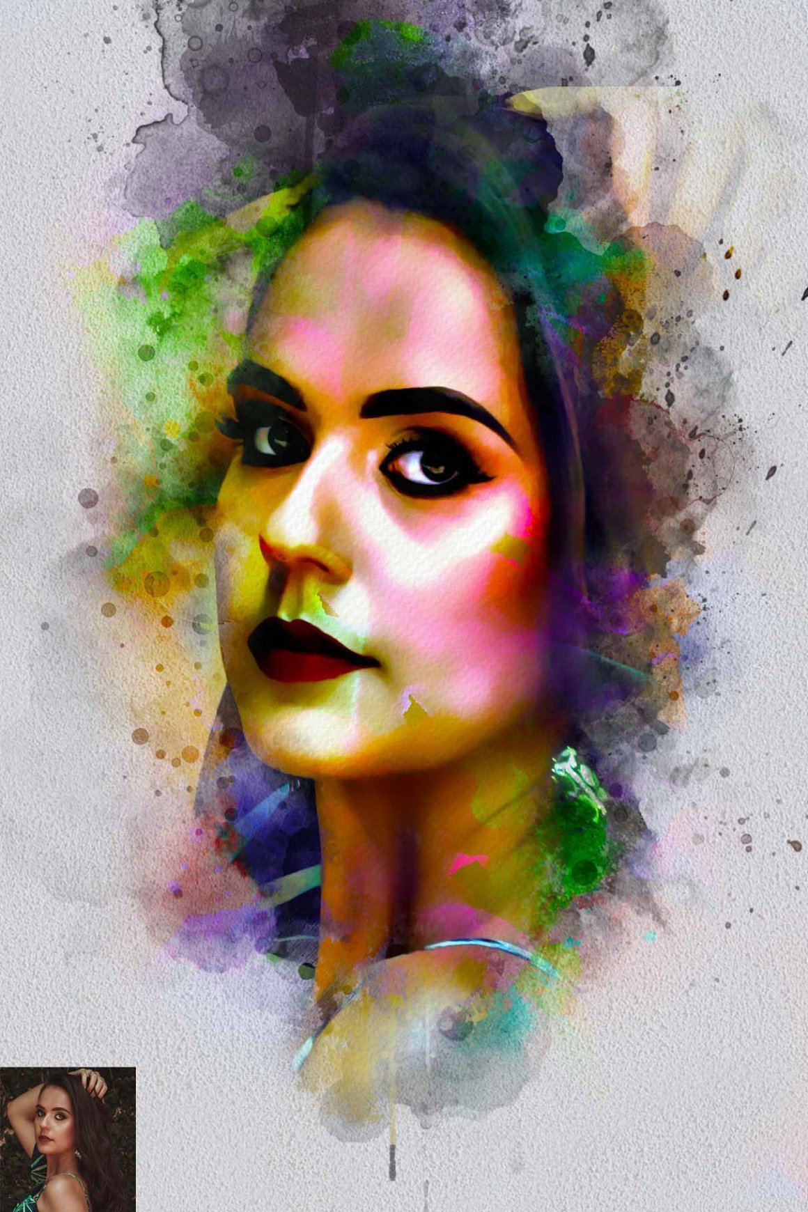 Colorful Portrait Digital Painting - Design Cuts