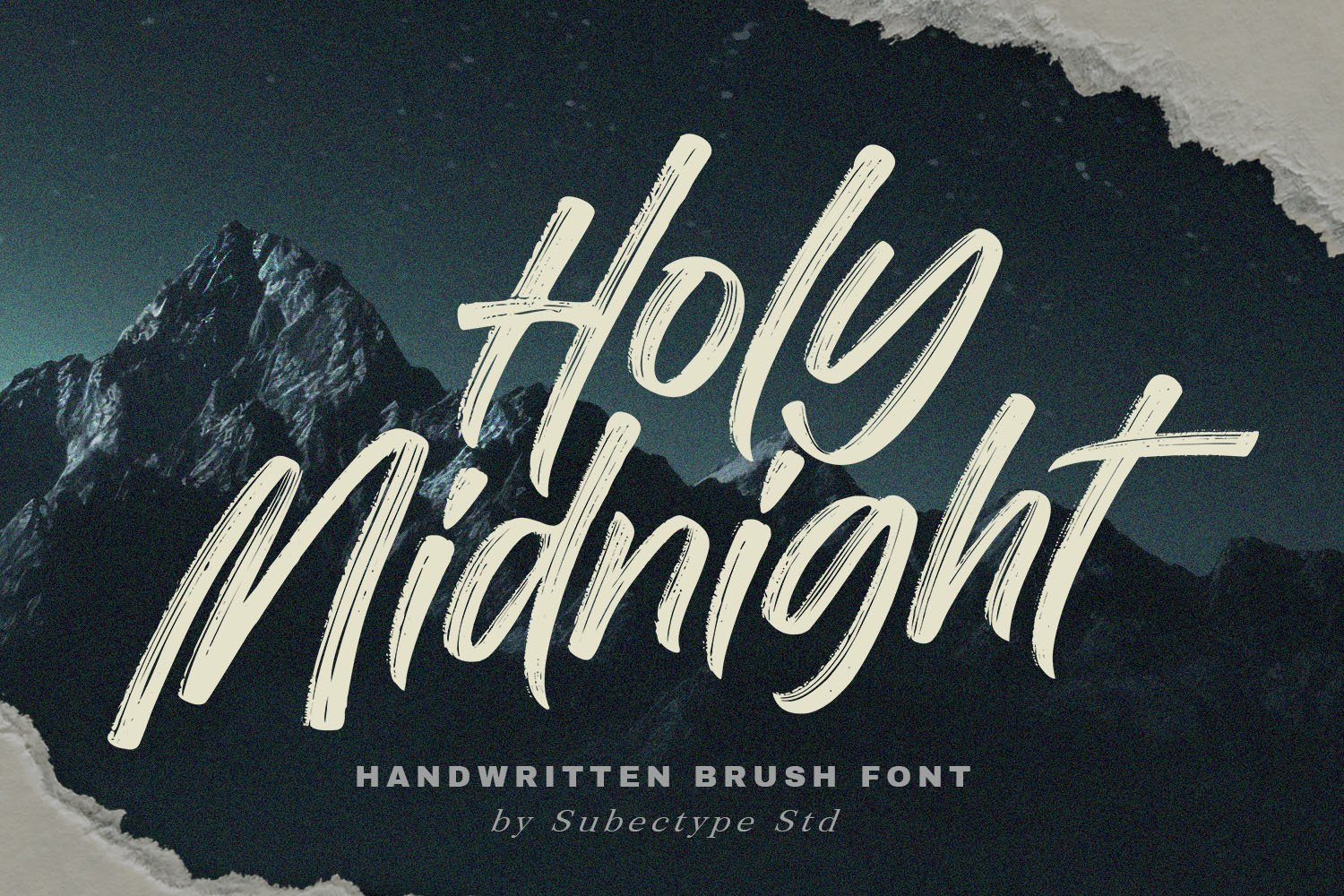 Holy Midnight - Brush Font - Design Cuts