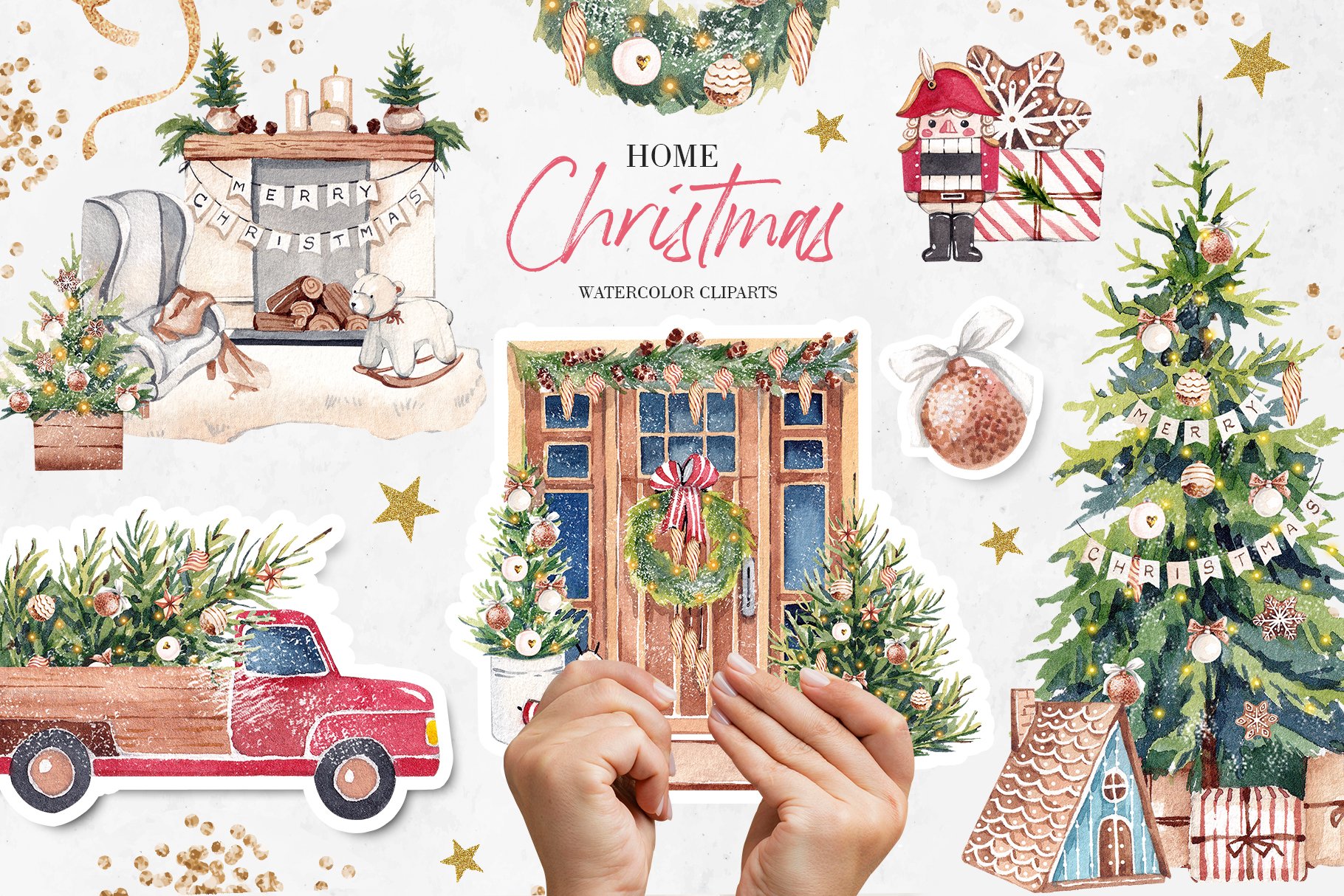 Home Christmas Watercolor Set