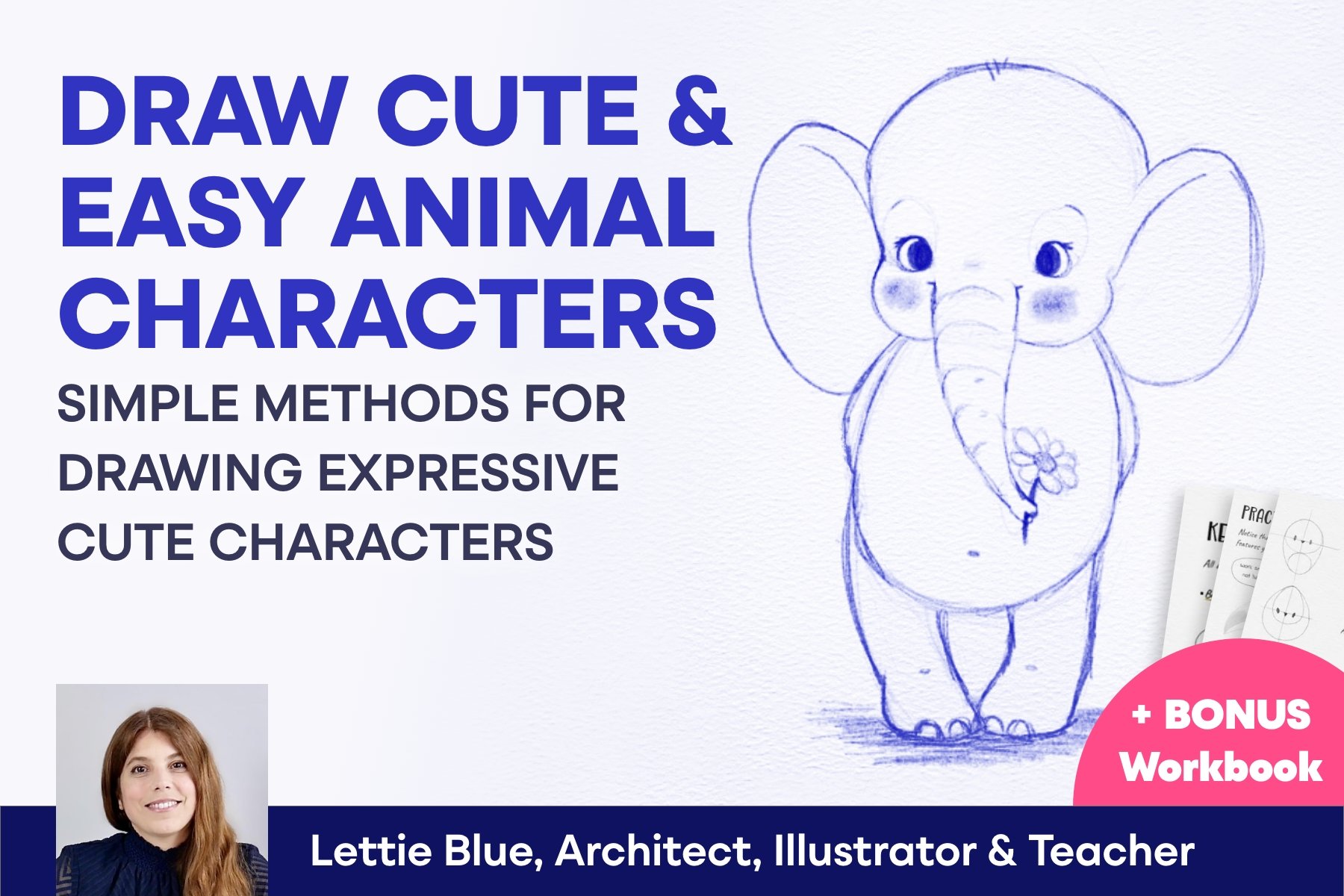 Draw Cute & Easy Animal Characters in Procreate & Paper Series 1