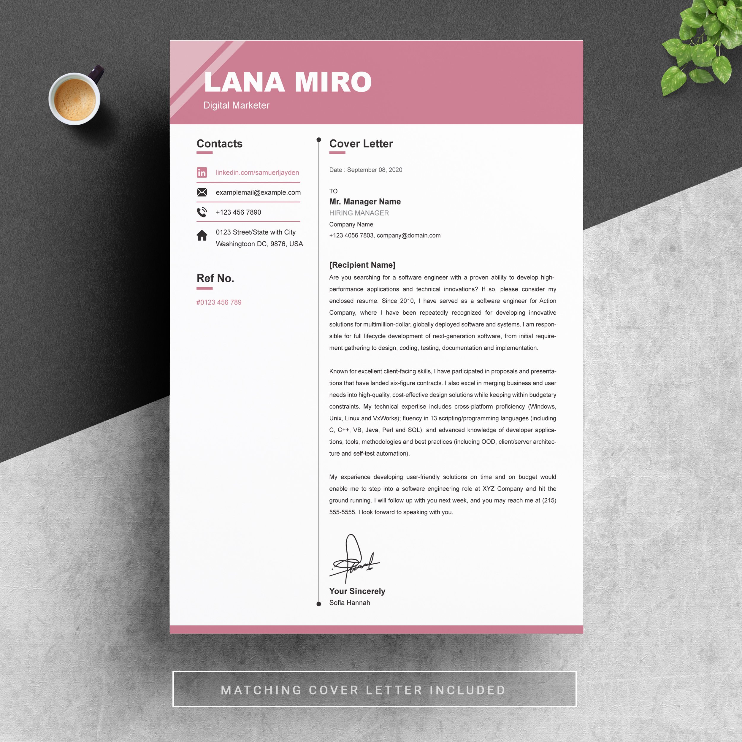 Modern Resume Template 4 - Design Cuts