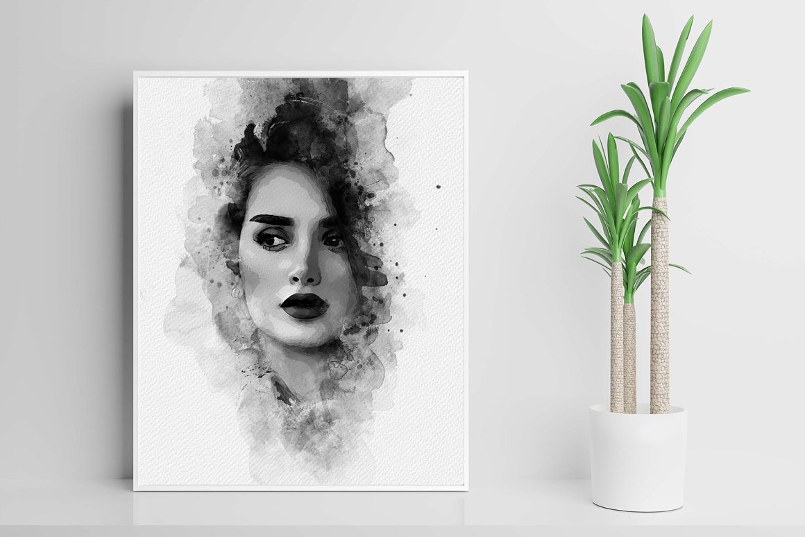 Watercolor Canvas Painting Art - Design Cuts