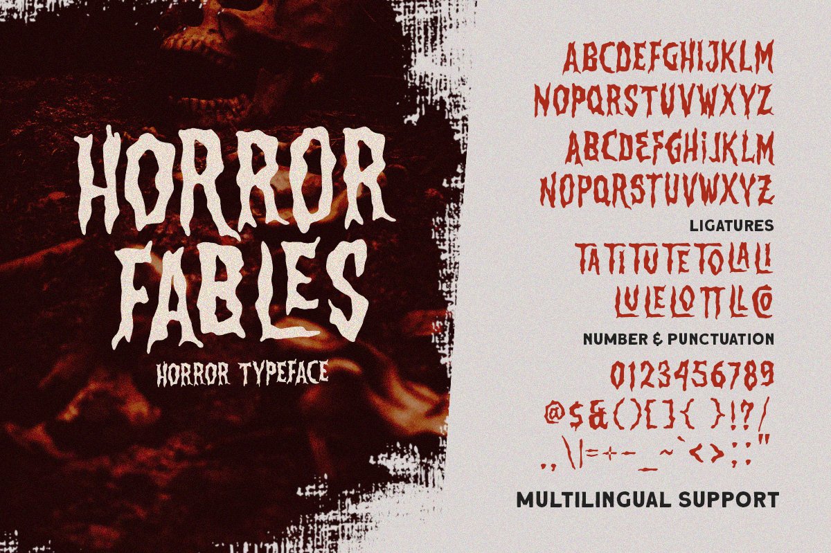 Horror Fables Typeface - Design Cuts