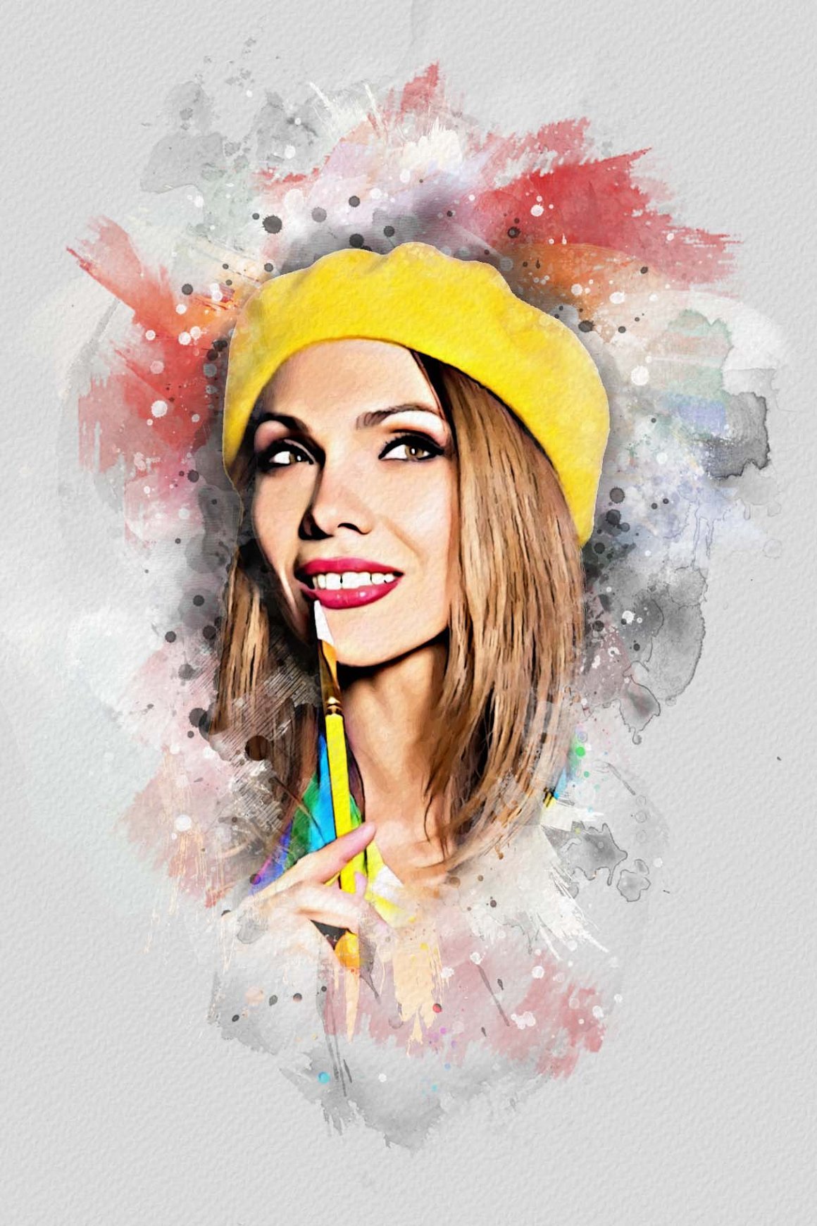 Portrait Realistic Watercolor Photo - Design Cuts