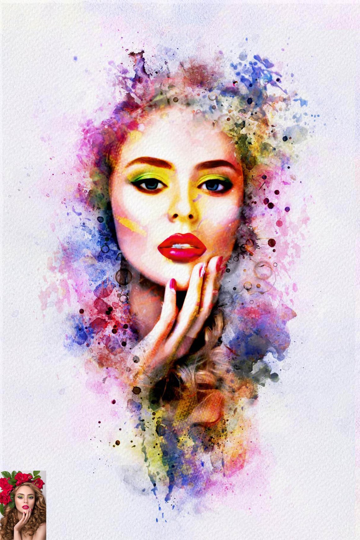 Colorful Watercolor Painting Effect 2 - Design Cuts